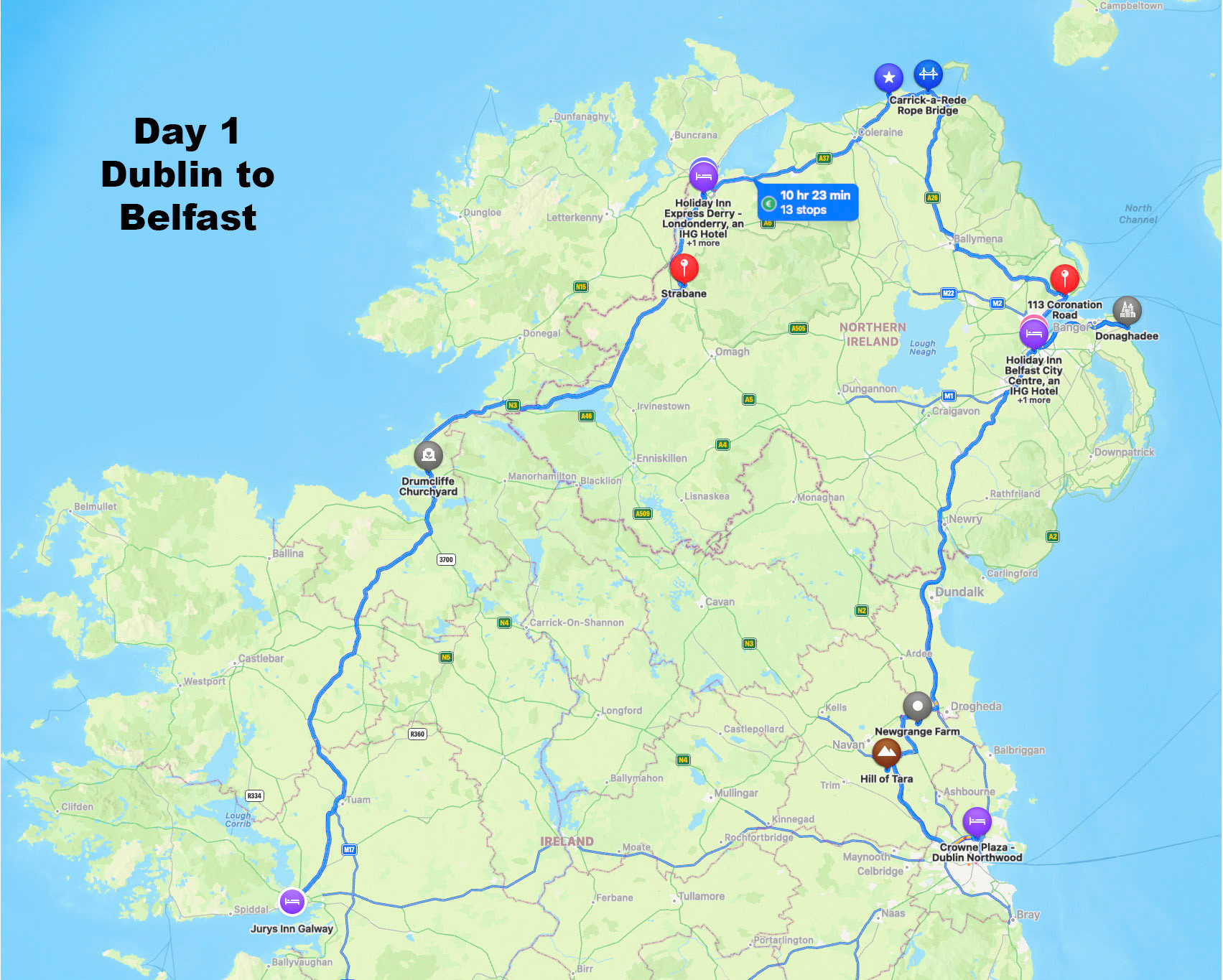 Map of Days 1-3