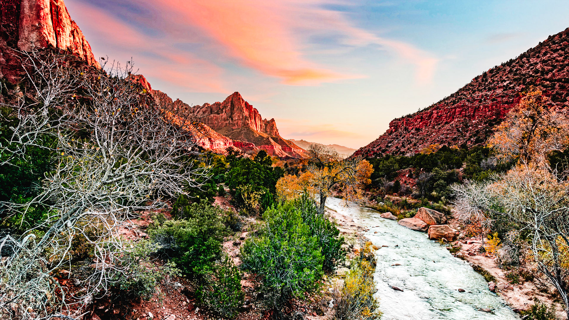 Location: From Canyon Junction Bridge, Zion National Park, Utah