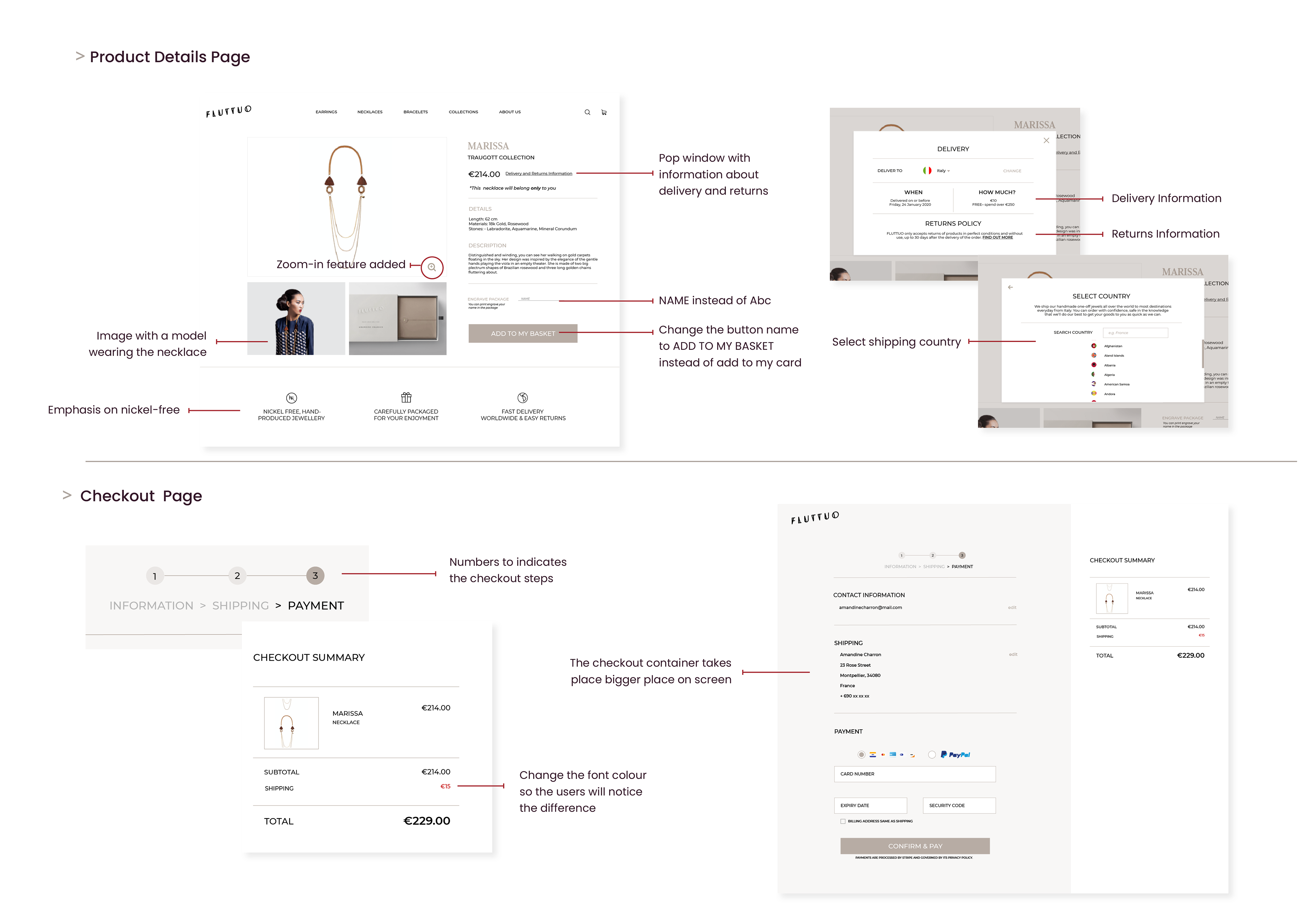 Changes made during the second iteration