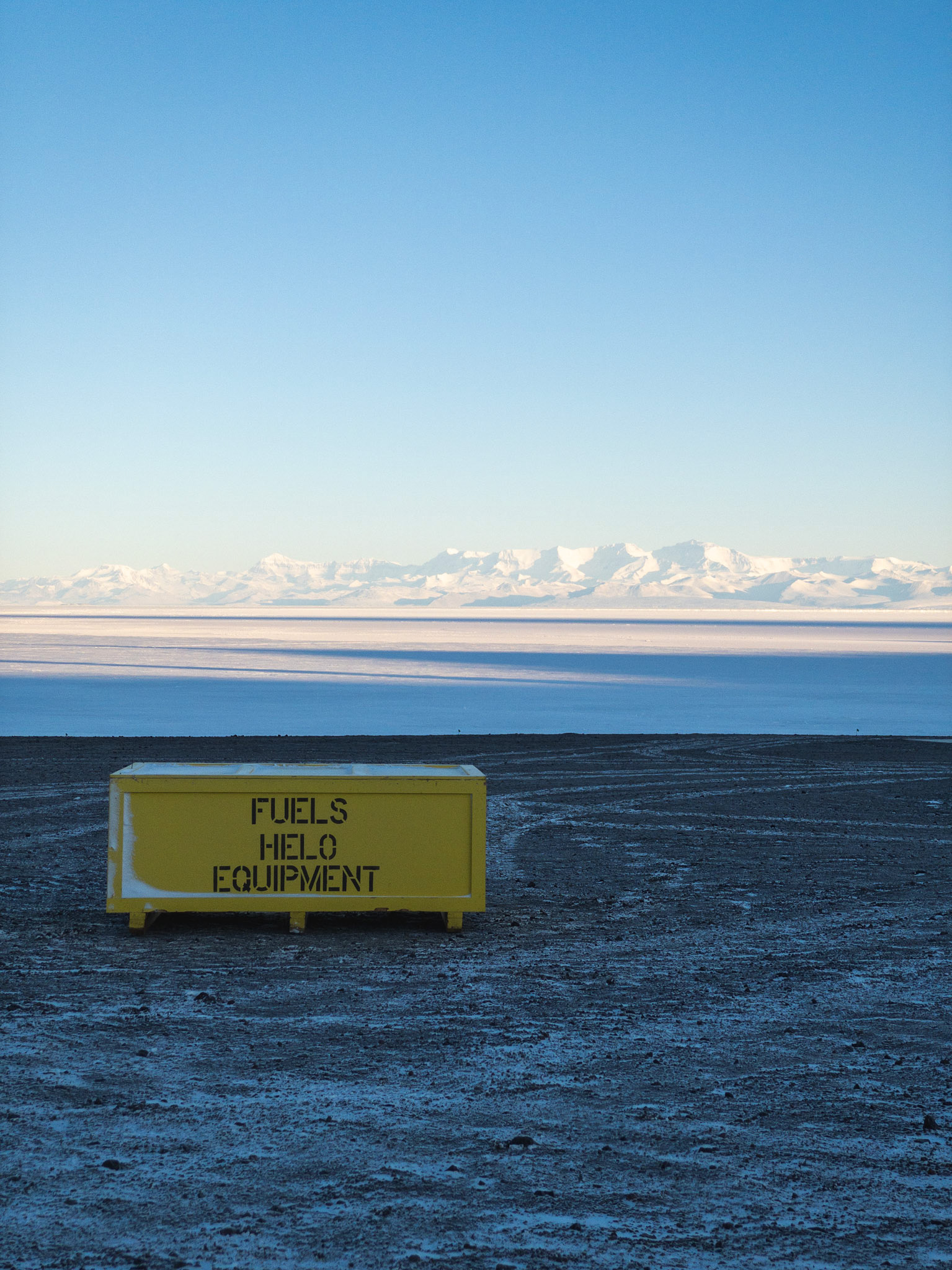 Crate of equipment used for the opening of the McMurdo heliport.