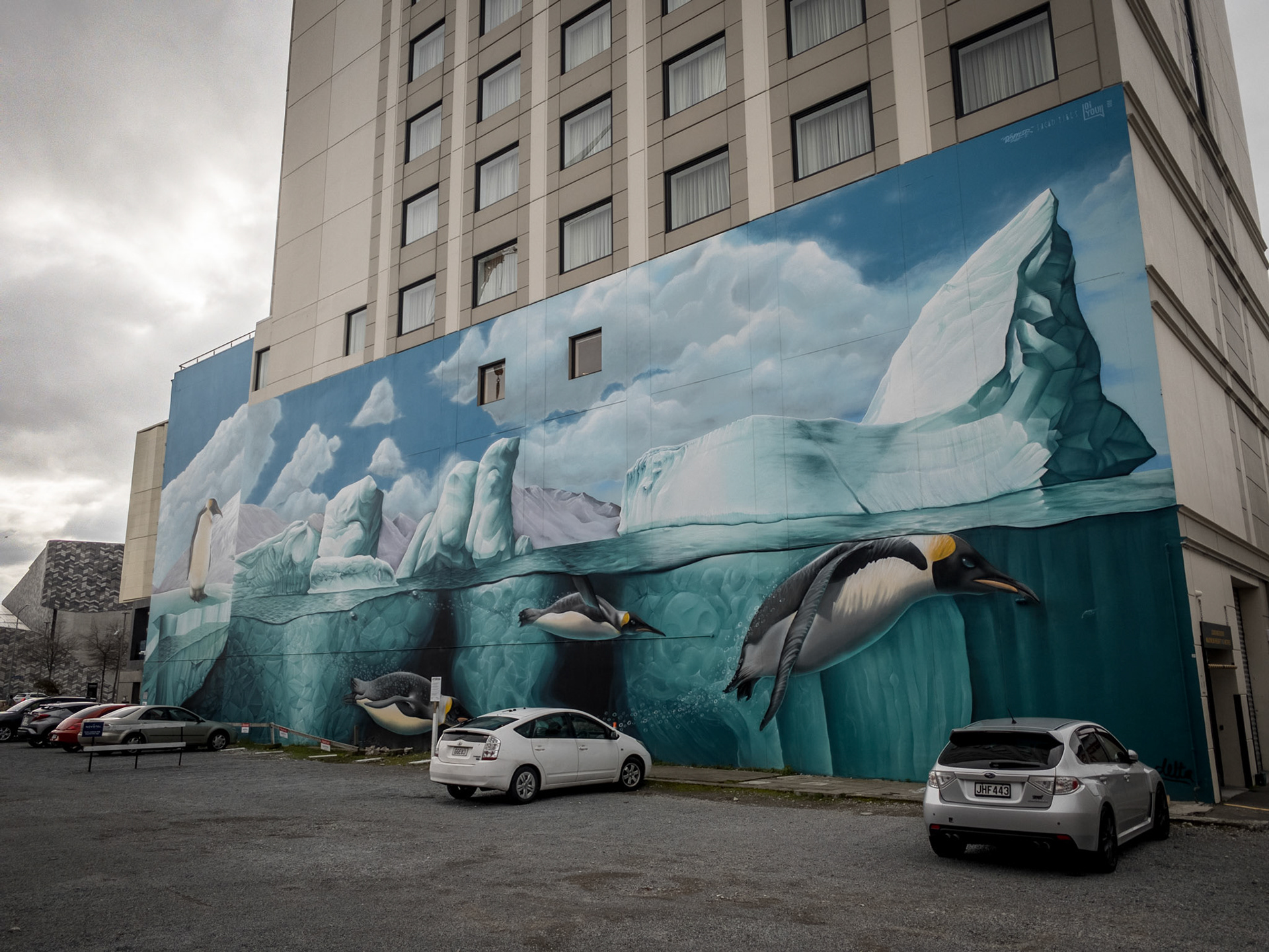 Antarctic Mural in the City Center of Christchurch