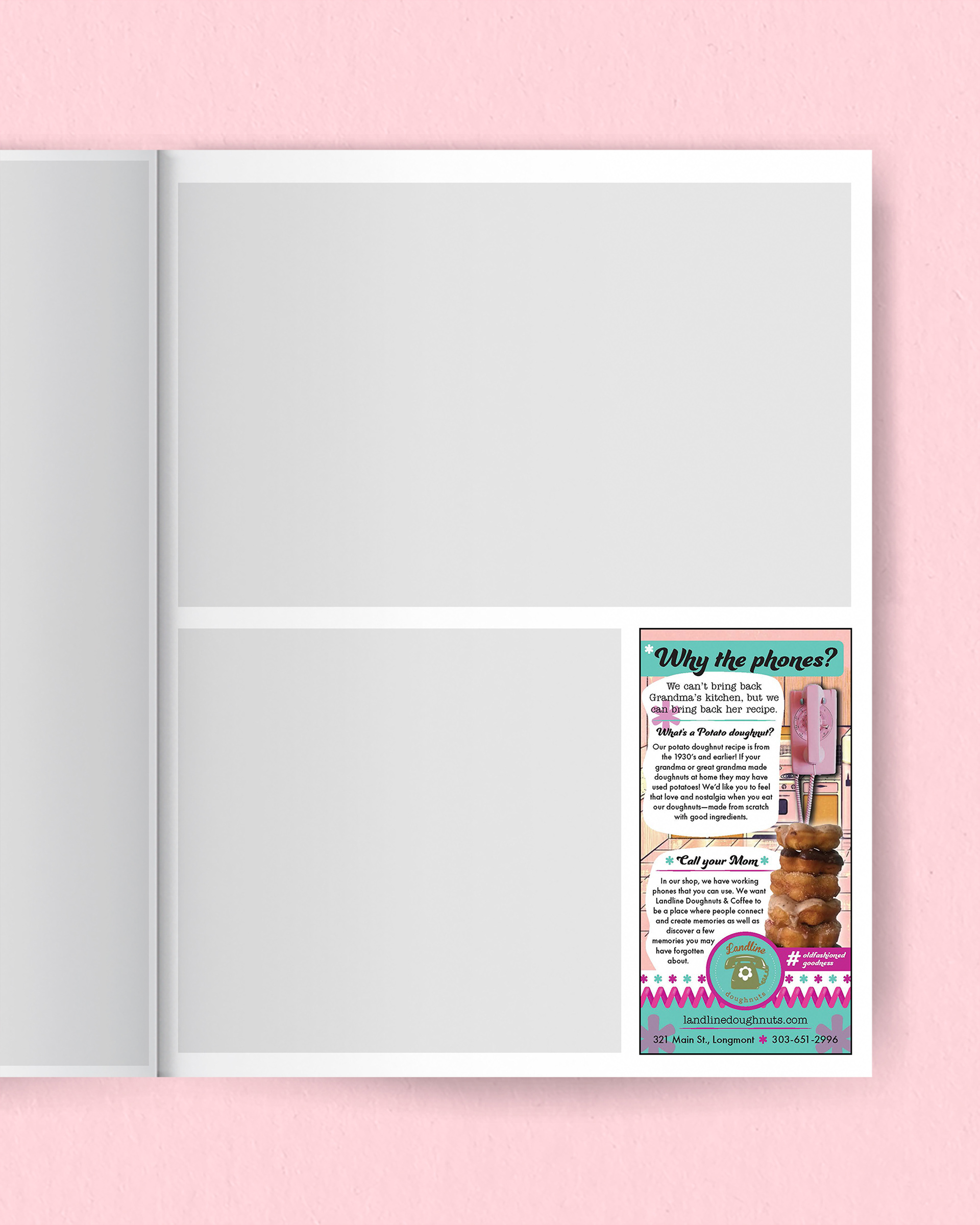 Landline Doughnuts ad 2 mockup