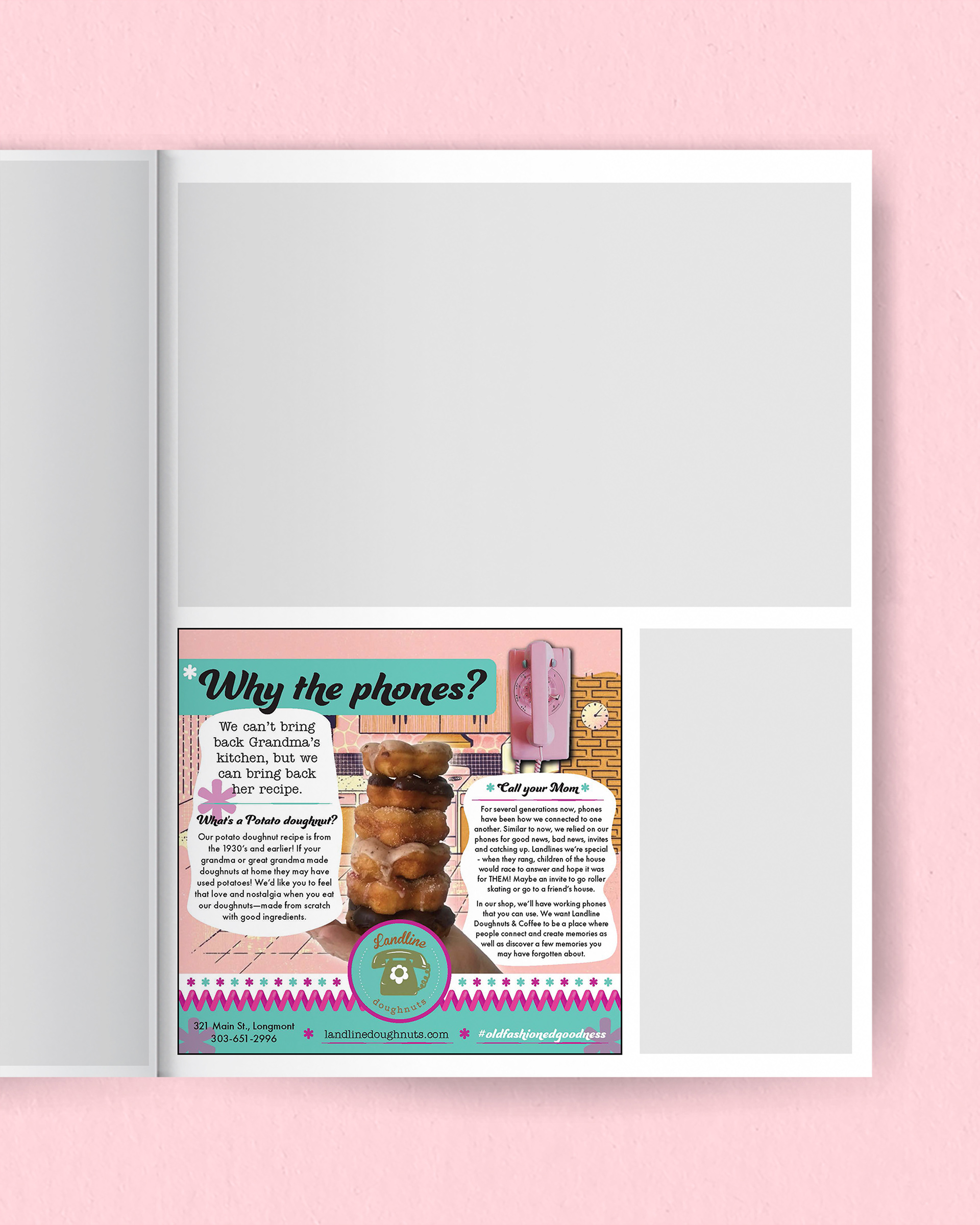 Landline Doughnuts ad 1 mockup