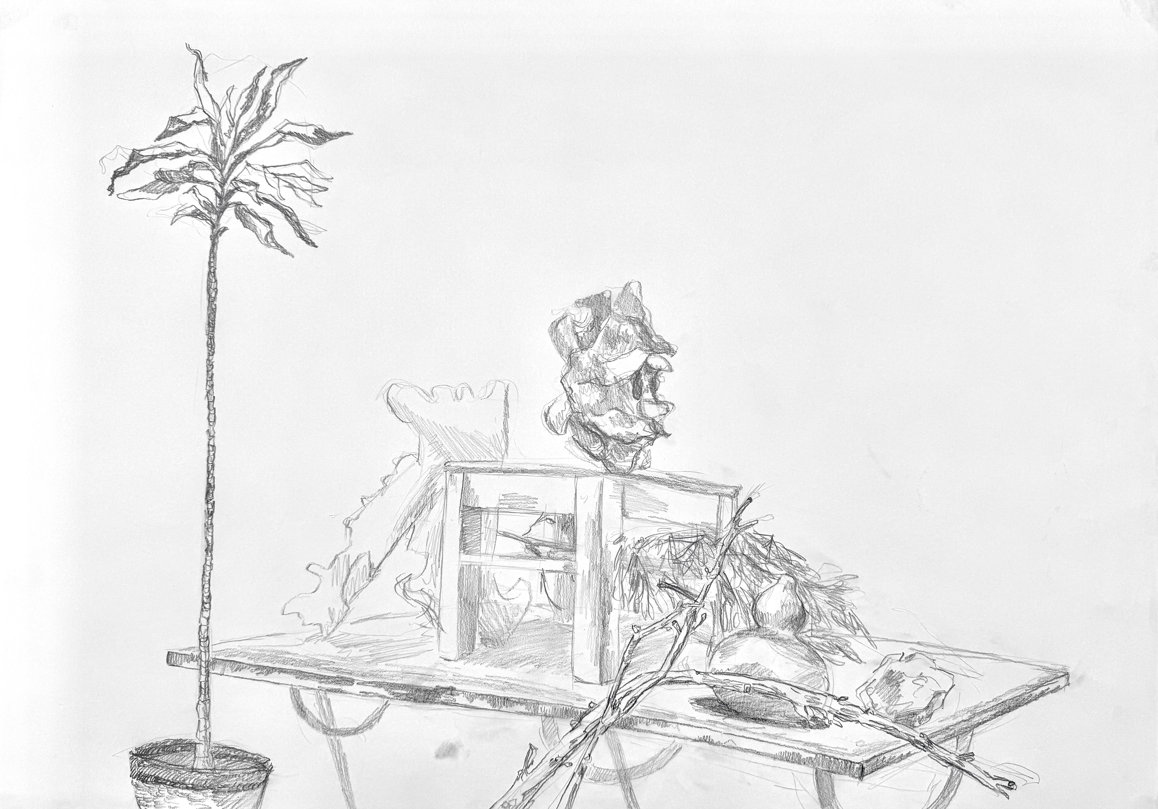 graphite on paper, 42 x 59.4 cm