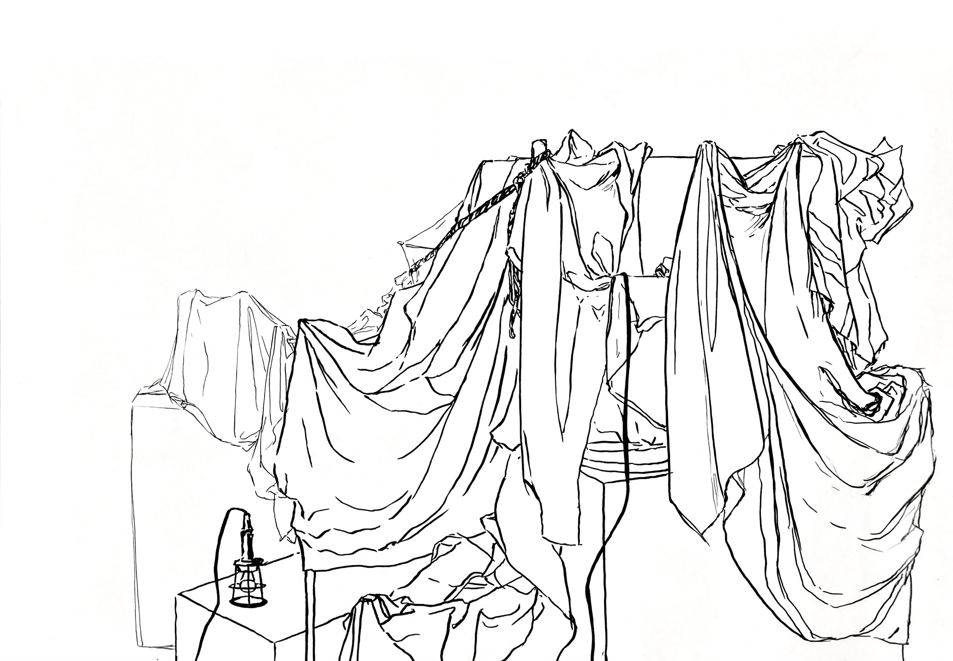 markers on paper, 42 x 59.4 cm