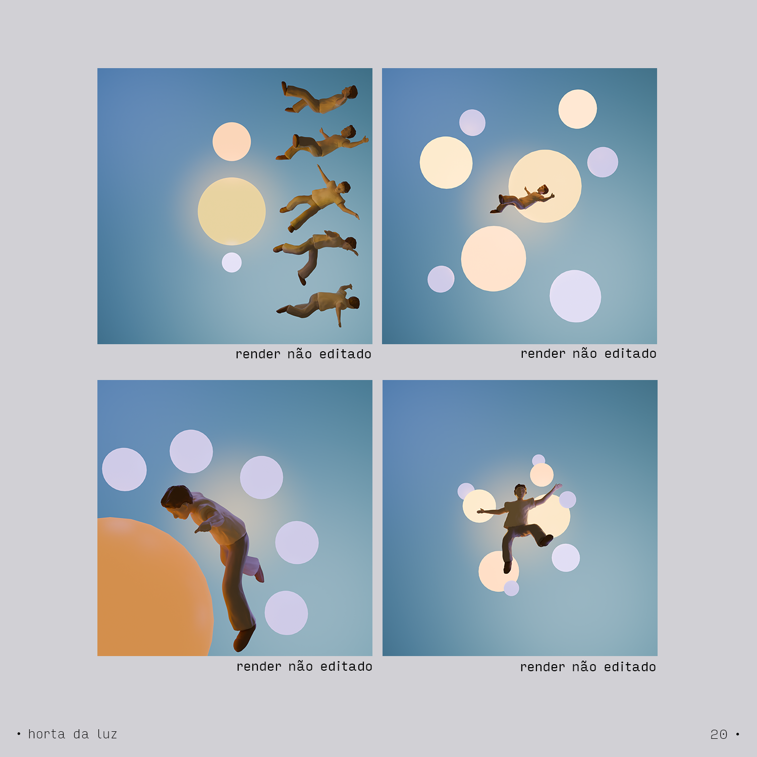 Unedited renders