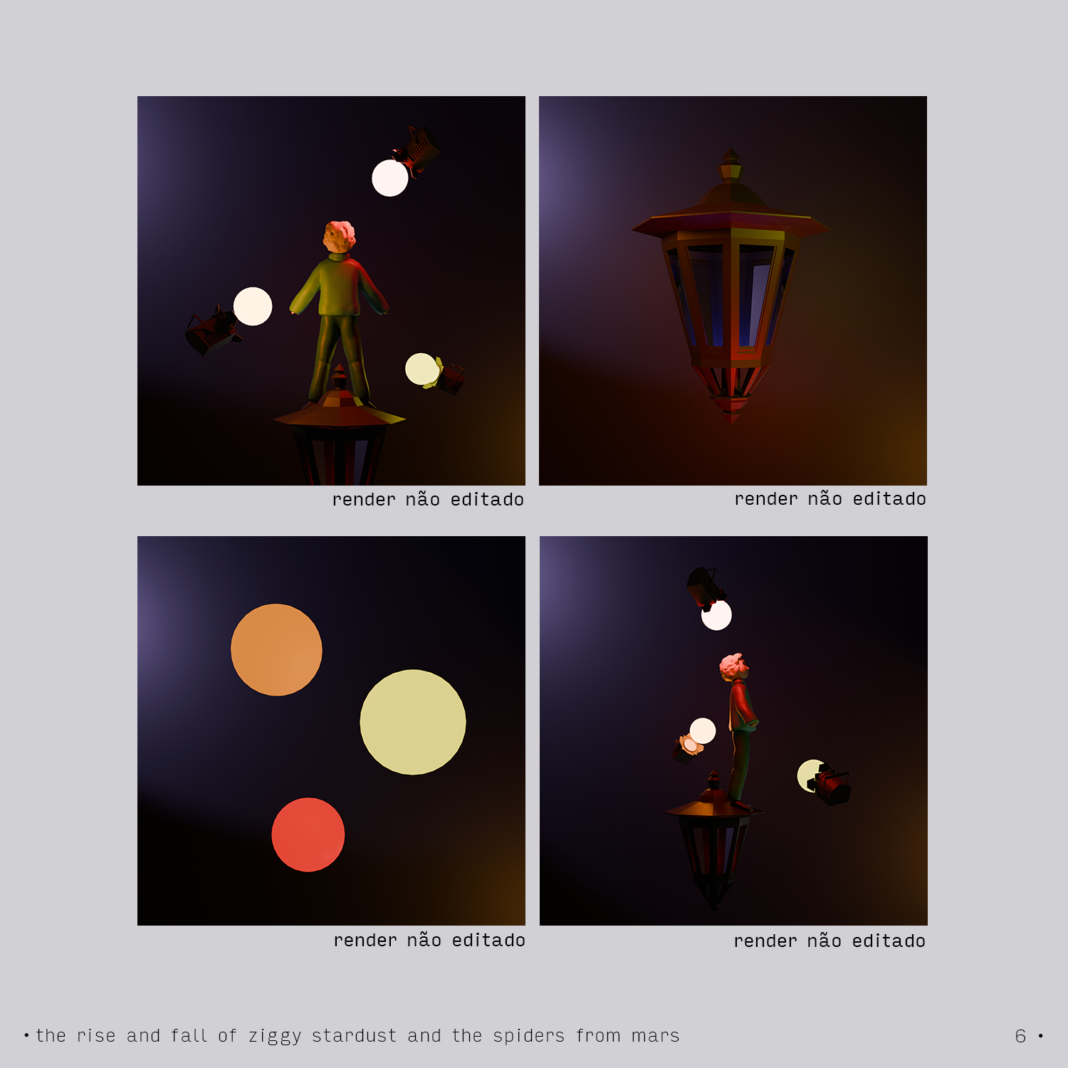 Unedited renders