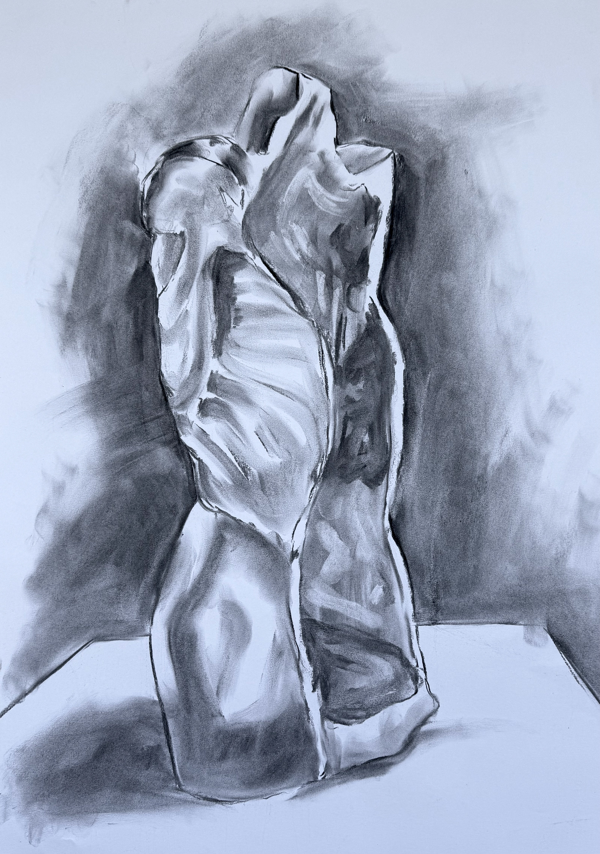 charcoal on paper, 42 x 59.4 cm