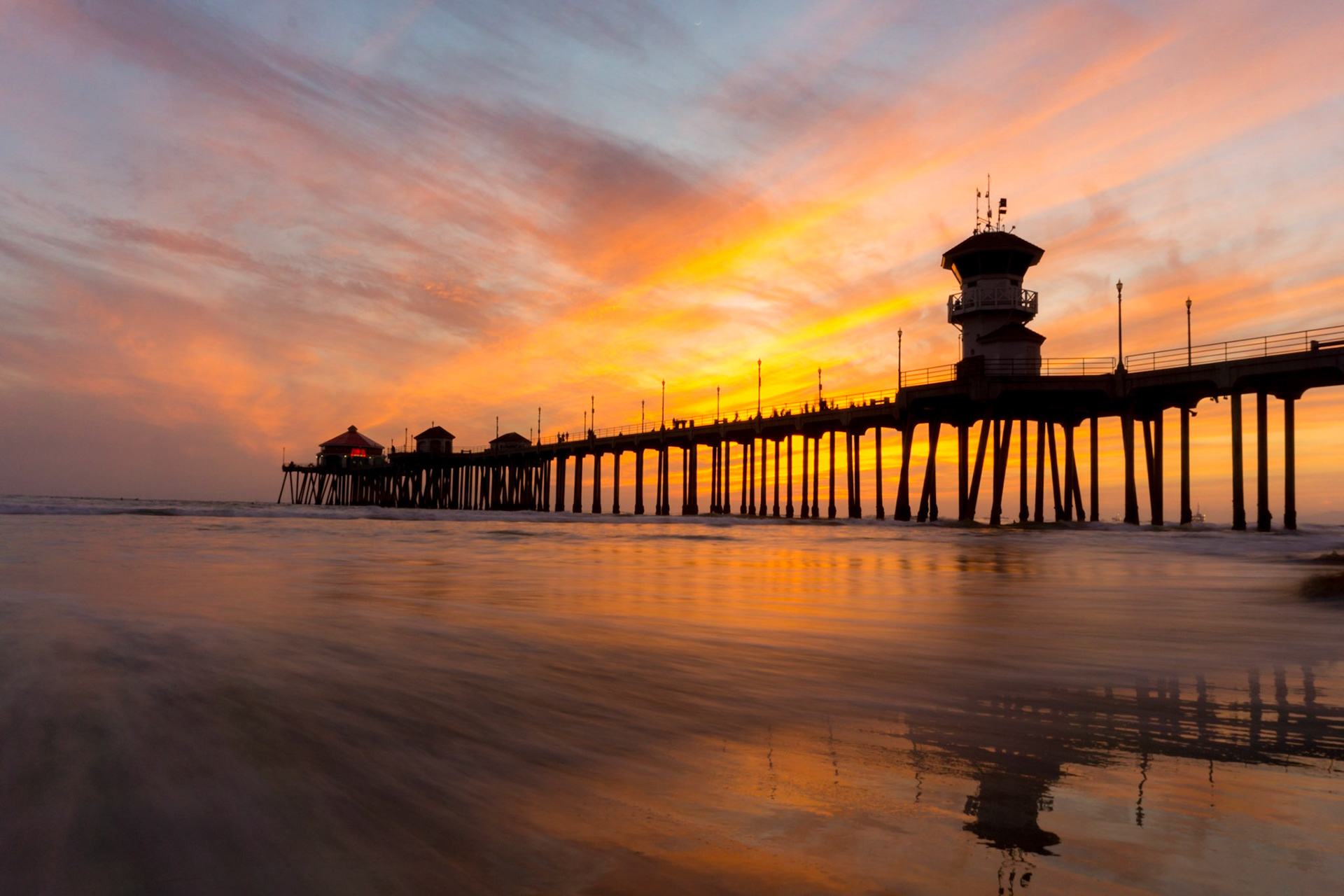 Orange Pier Sunset