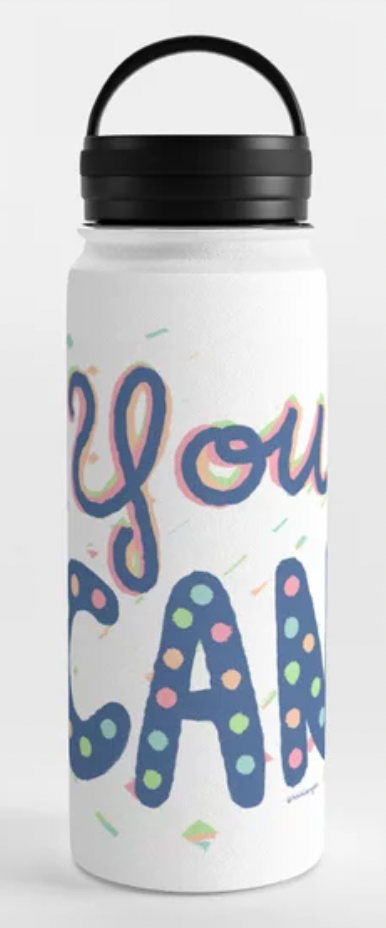 "You Can" inspirational water bottle