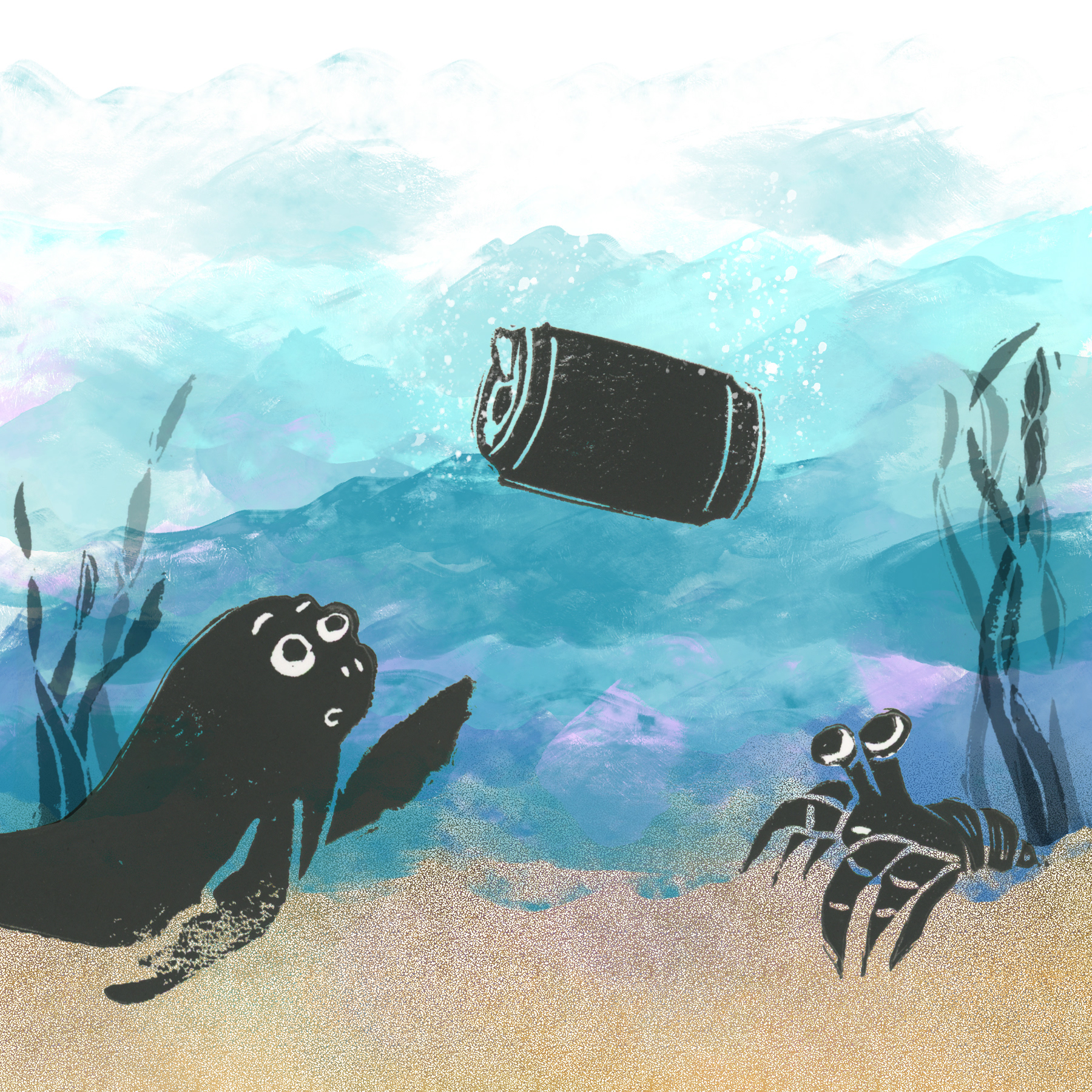 Image 1 in my submission for SCBWI's 2023 Narrative Art Award. Theme = Invention