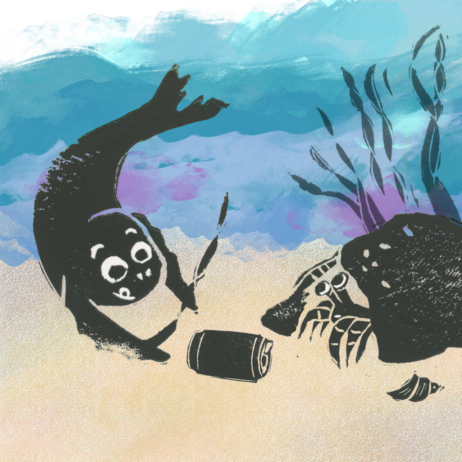 Image 3 in my submission for SCBWI's 2023 Narrative Art Award. Theme = Invention