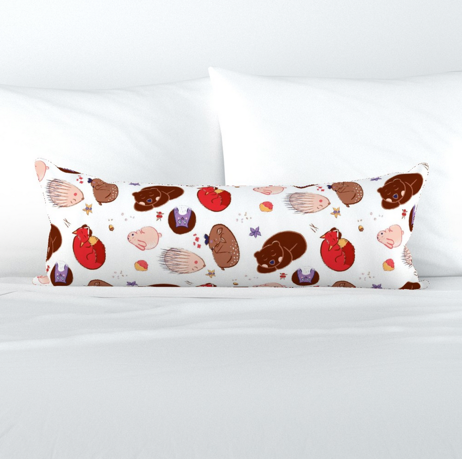 Woodland Creatures Lumbar Pillow