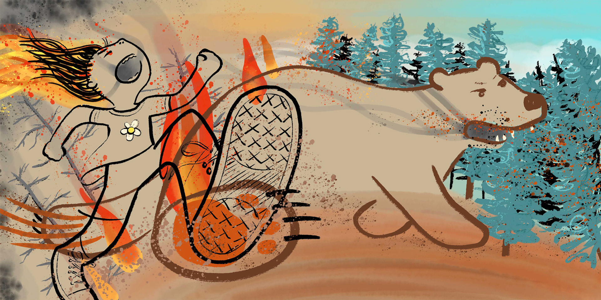 Picture book spread featuring a girl who is neurodivergent (a Highly Sensitive Person)