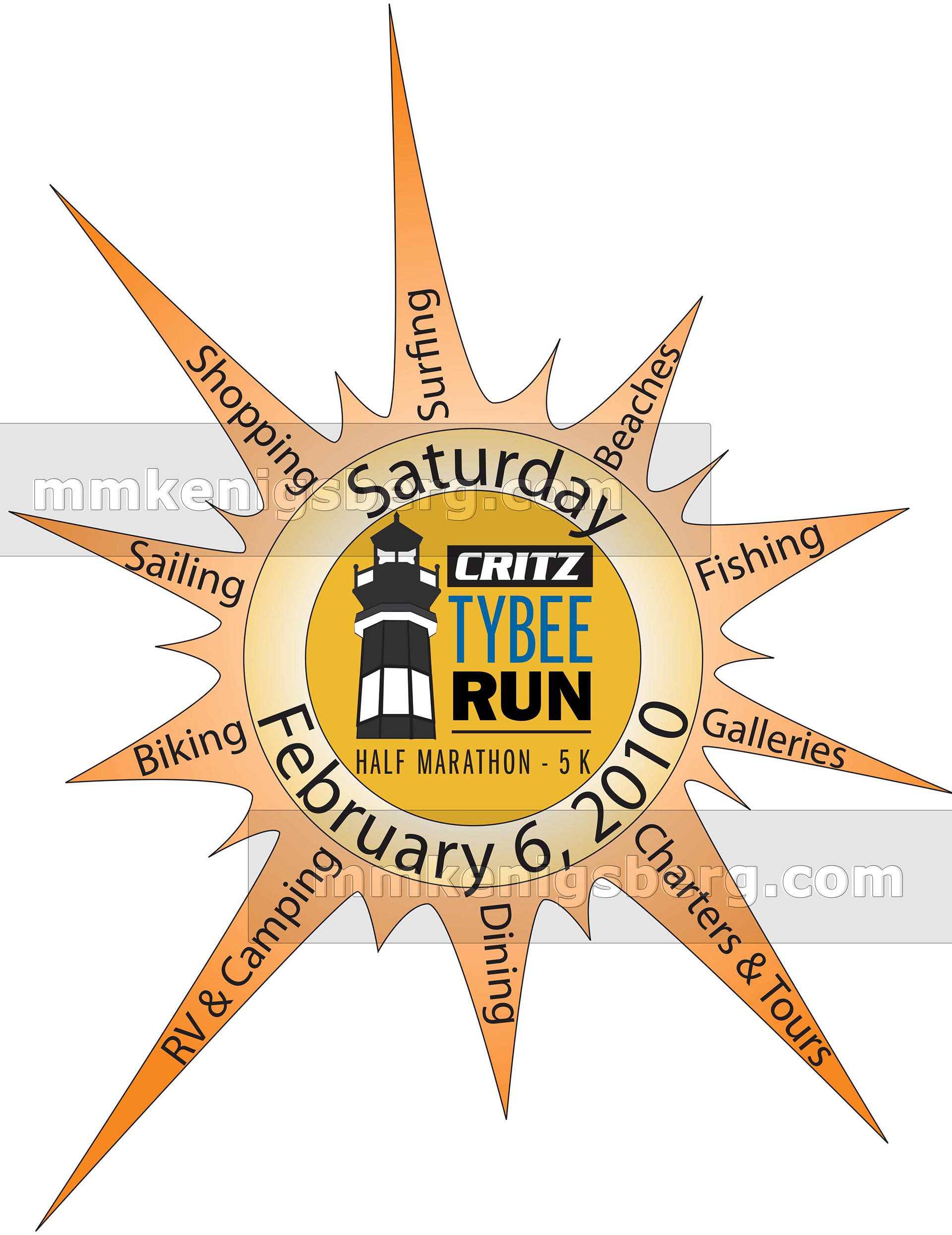 Critz Tybee Run half Marathon - 5k submission 2: artwork