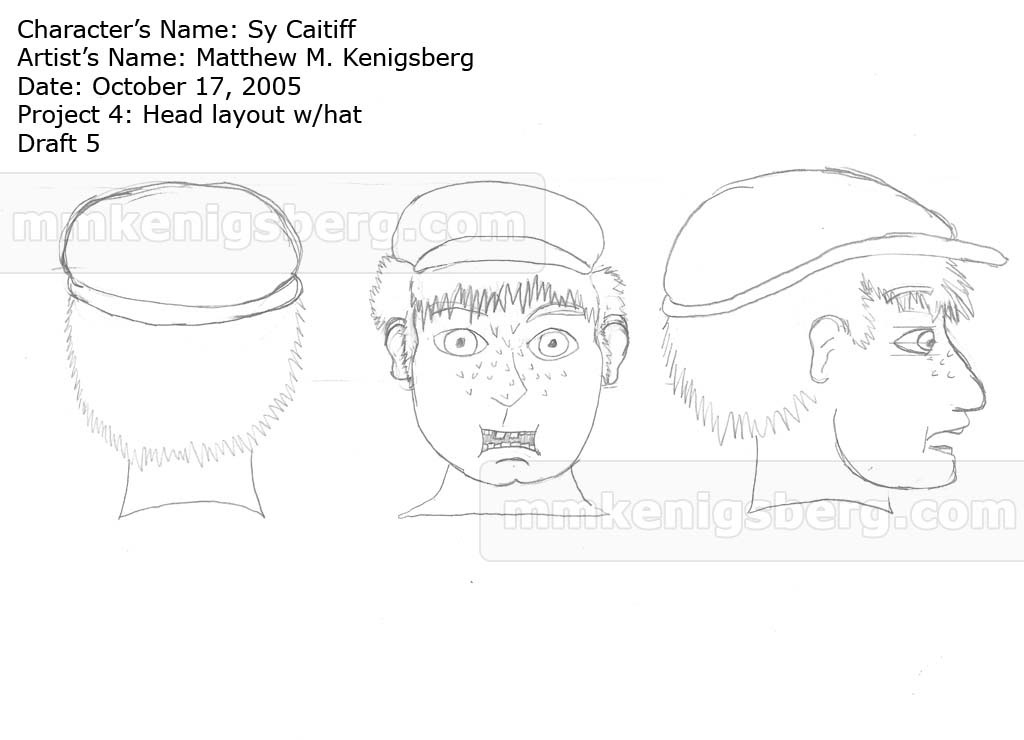 Troublemaker Child Head Layout with hat
