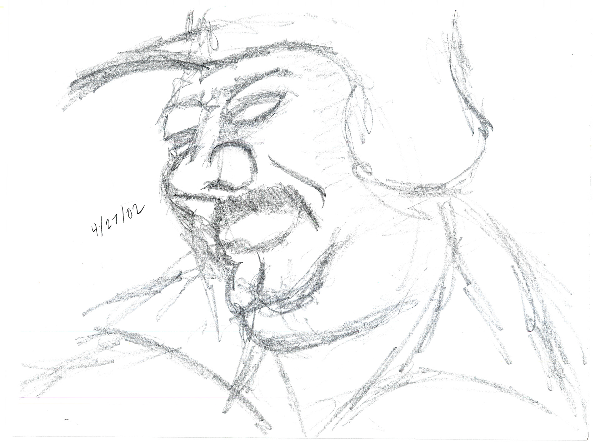 Man with Winter Hat - sketch