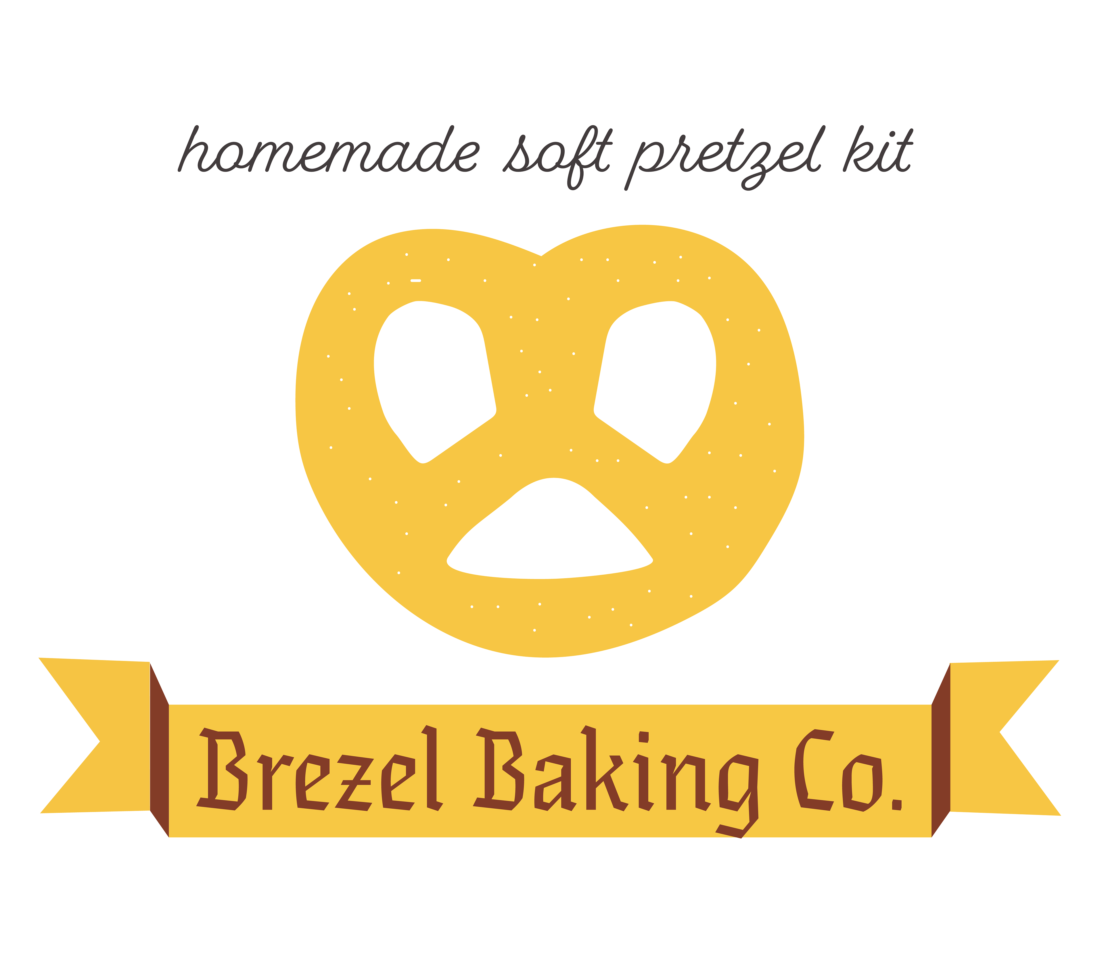 Front-of-box design for the pretzel-making kit