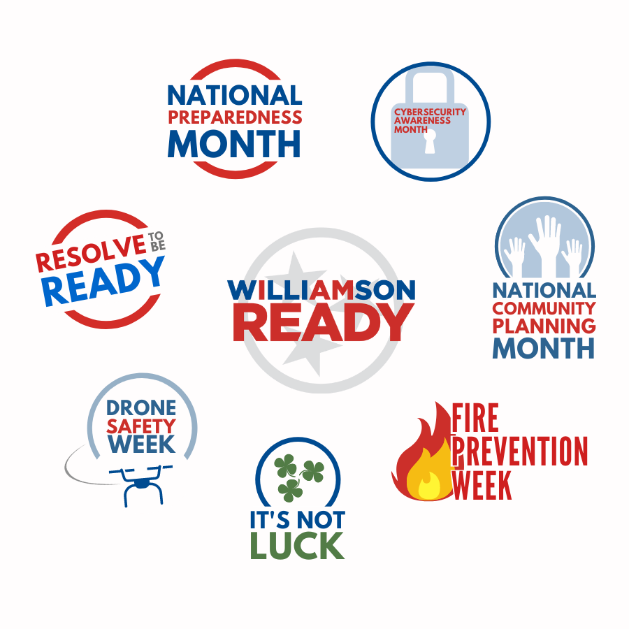 The Williamson Ready event logos.