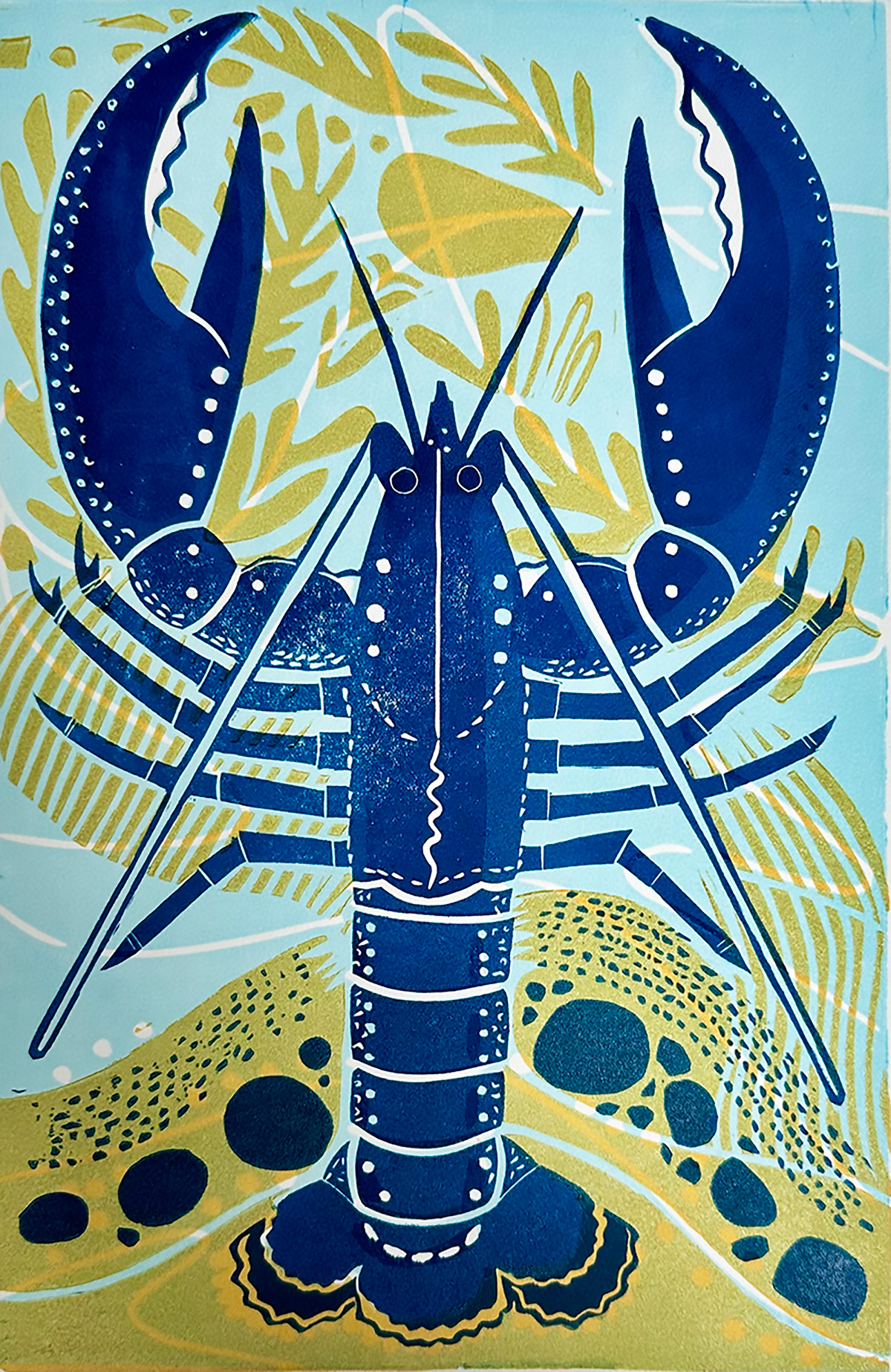 Rare Beast - Multi block linoprint 