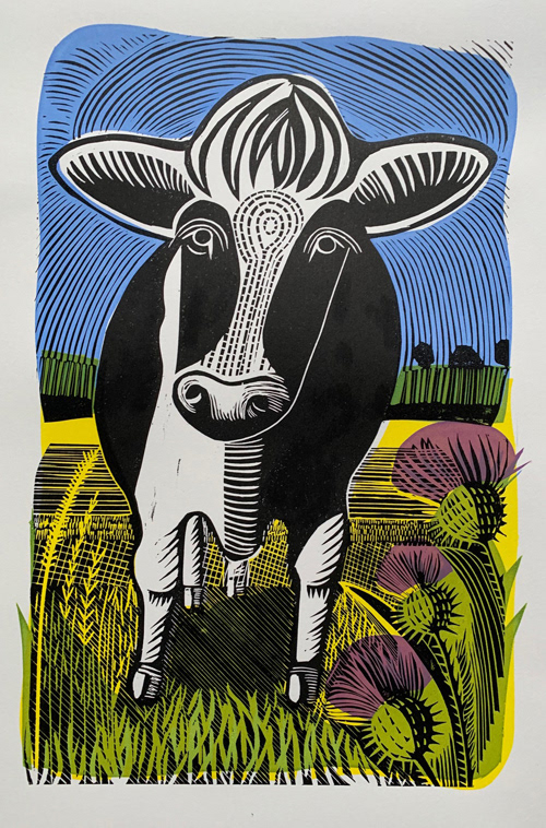 Linocut: I Know  - Multiblock Lino
