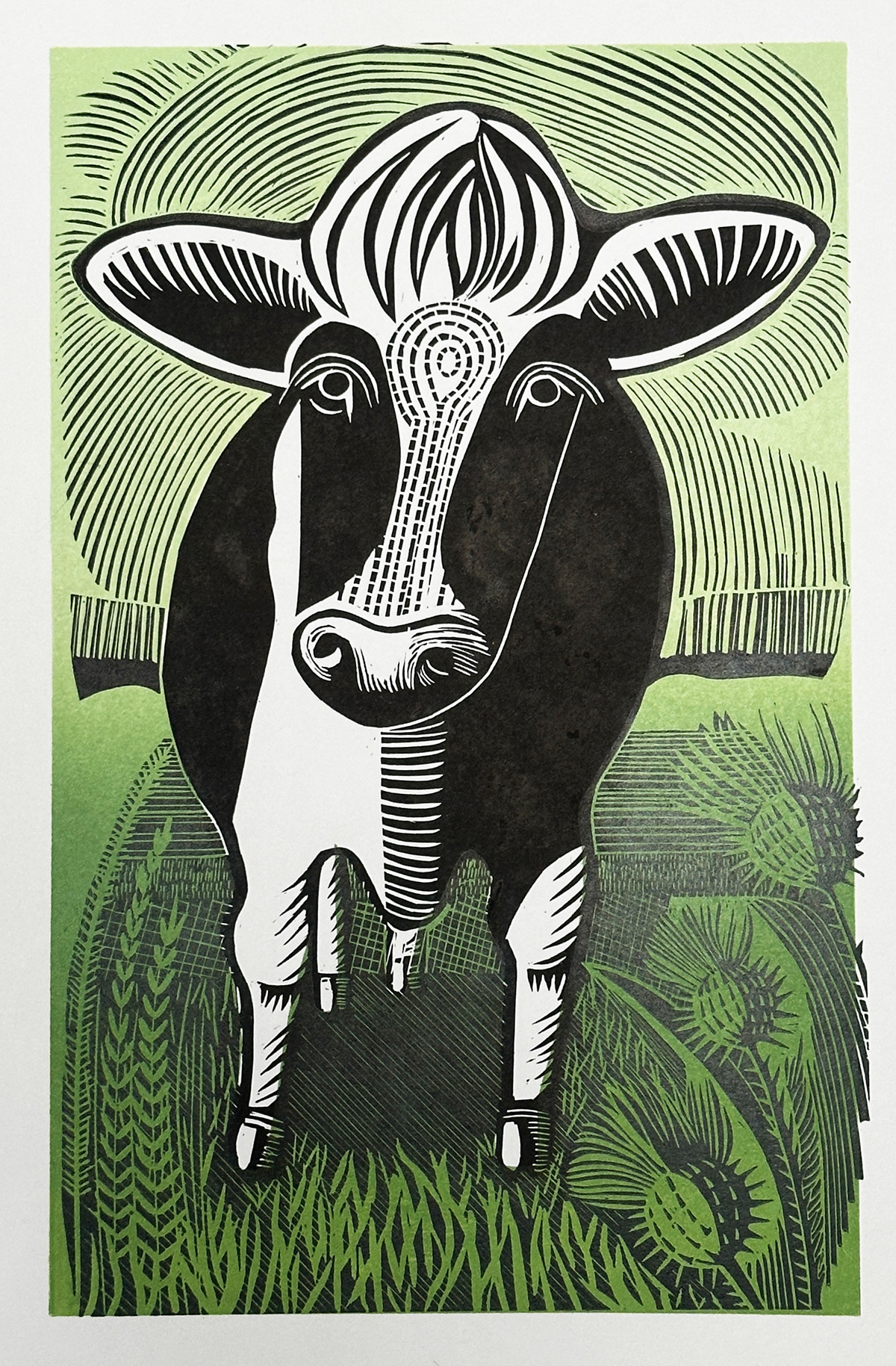 How Now? - multiblock linoprint