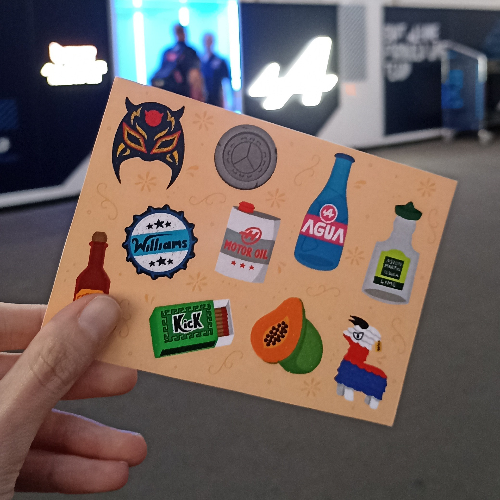 Postcard outside of Alpine's Garage Entrance