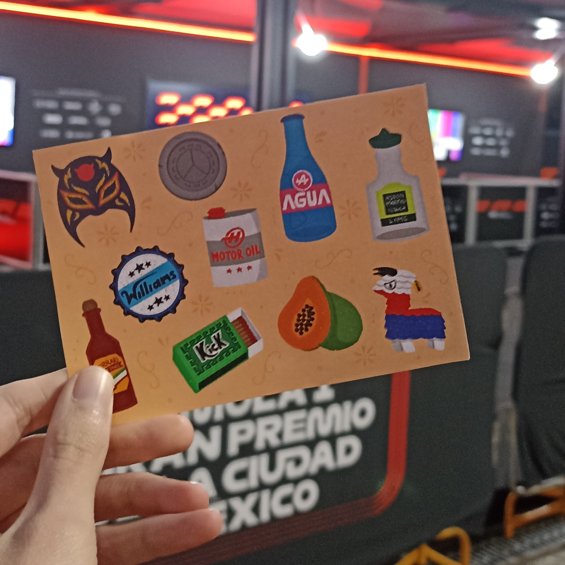 Postcard outside the Media Pen