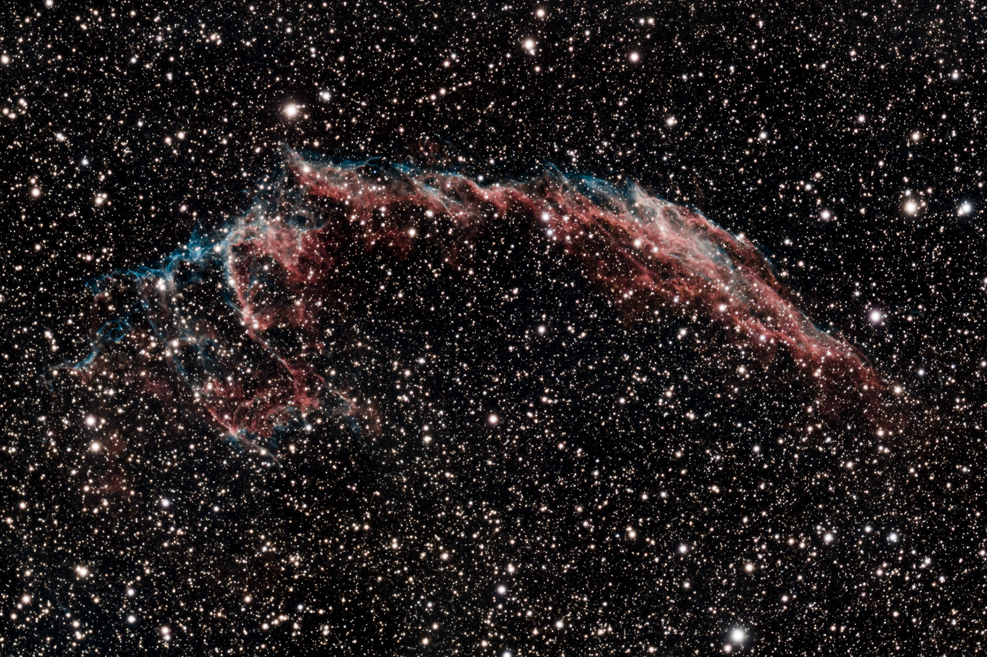 Les Dentelles du Cygne forment un rémanent de supernova dont l'explosion remonterait à une dizaine de milliers d'années. Elles se situent dans la constellation du Cygne. Le nom normalisé de ce rémanent est SNR G074.0-08.6, qui est quelquefois également appelé boucle du Cygne, terme issu de la traduction littérale de son nom anglais (Cygnus Loop). Cet objet est très vaste (une dizaine de degrés carrés) et très morcelé, notamment dans le domaine visible. Il n'a reçu que récemment une désignation qui s'applique à l'objet tout entier. On retrouve notamment les Dentelles du Cygne dans le catalogue Sharpless sous la désignation de Sh2-103. On la connaît cependant mieux en tant que groupe de plusieurs parties brillantes grosso modo disposées en cercle : la Grande Dentelle, la partie la plus brillante, se situe dans la région nord-est. Elle a la forme d'une virgule composée de filaments très fins s'étendant sur 1,2° suivant un axe NO-SE pour une largeur de l'ordre de dix minutes d'arc. Elle a été répertoriée par John Dreyer sous les désignations NGC 6992 (partie longiligne du nord-ouest), NGC 6995 (rebiquage au sud-est) et IC 1340 (extensions plus faibles de ce rebiquage) ; la Petite Dentelle se situe à l'opposé de la grande, à 2,5° au sud-ouest de cette dernière. Elle présente la particularité d'effleurer visuellement une étoile visible à l'œil nu (magnitude 4,2), 52 Cygni, ce qui rend le pointage aisé pour l'astronome amateur. Au nord de cette étoile, la Petite Dentelle est constituée d'un filament comprenant deux brins principaux, s'étendant sur quasiment un demi-degré pour une largeur ne dépassant pas quatre minutes d'arc ; de l'autre côté de l'étoile, le filament s'évase en direction du sud-est autour de trois brins principaux (plus brillants au fur et à mesure que l'on s'éloigne vers l'ouest). Cette partie des Dentelles du Cygne est connue sous la désignation de NGC 6960 (elle n'en constitue en fait qu'une petite partie) ; le Triangle de Pickering se trouve quant à lui au nord-ouest de la nébuleuse. Comme son nom l'indique en partie, il s'agit d'un triangle filamenteux allongé en direction du sud sur environ 45 minutes d'arc (pour une base de 25' de largeur). Il partage avec la Petite Dentelle la désignation de NGC 6960. Le Triangle de Pickering se prolonge par un long filament de plus de deux degrés de long ; quelques nodosités isolées viennent compléter le tableau, toujours avec l'aspect filamenteux que l'on retrouve dans les parties précédentes. Citons notamment NGC 6974 et NGC 6979, un demi-degré au nord-est du Triangle de Pickering.