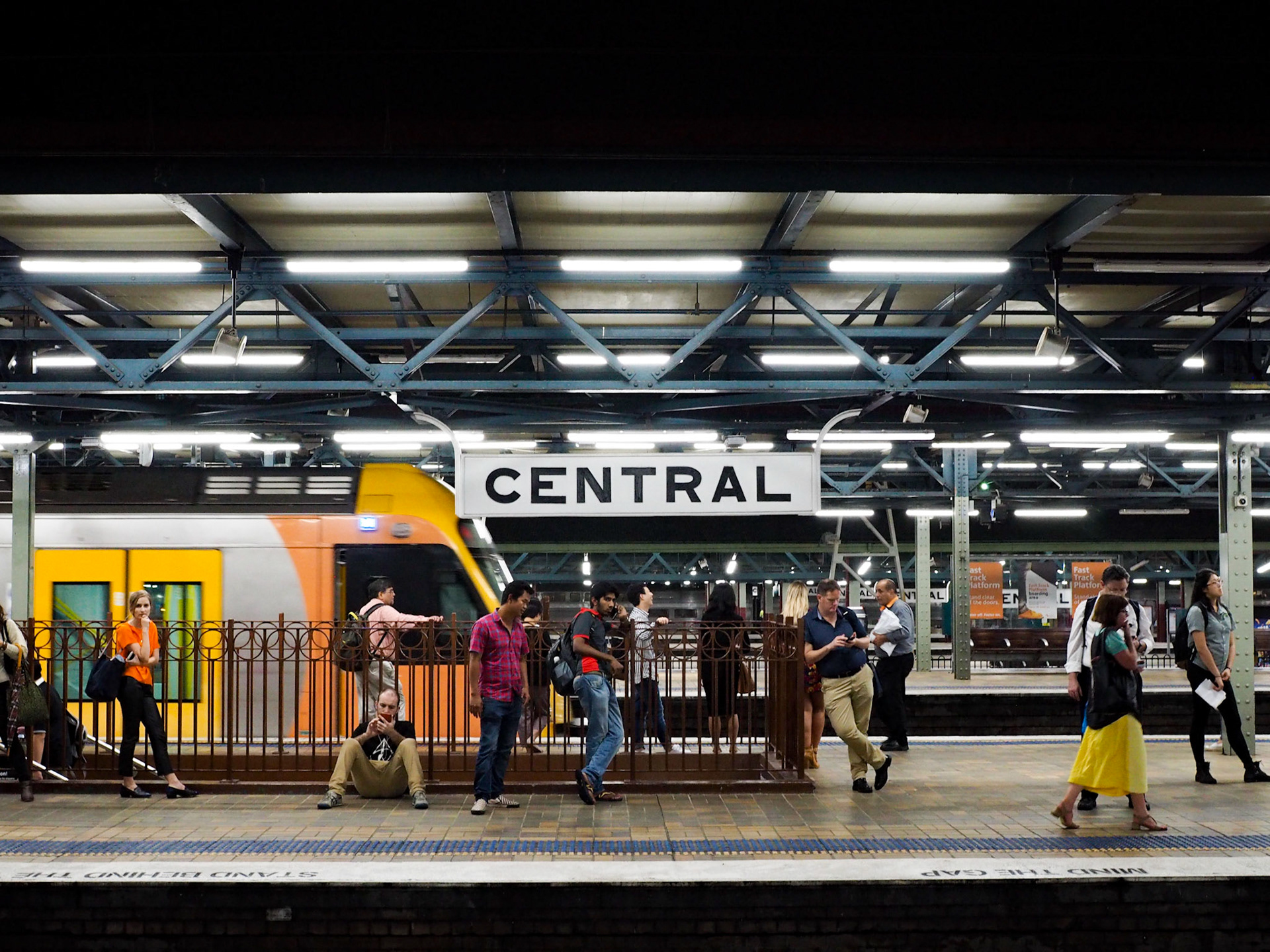 Waiting for the train