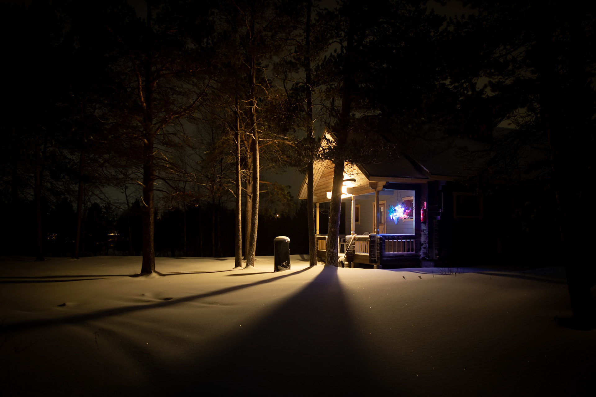 Cabin in the snow