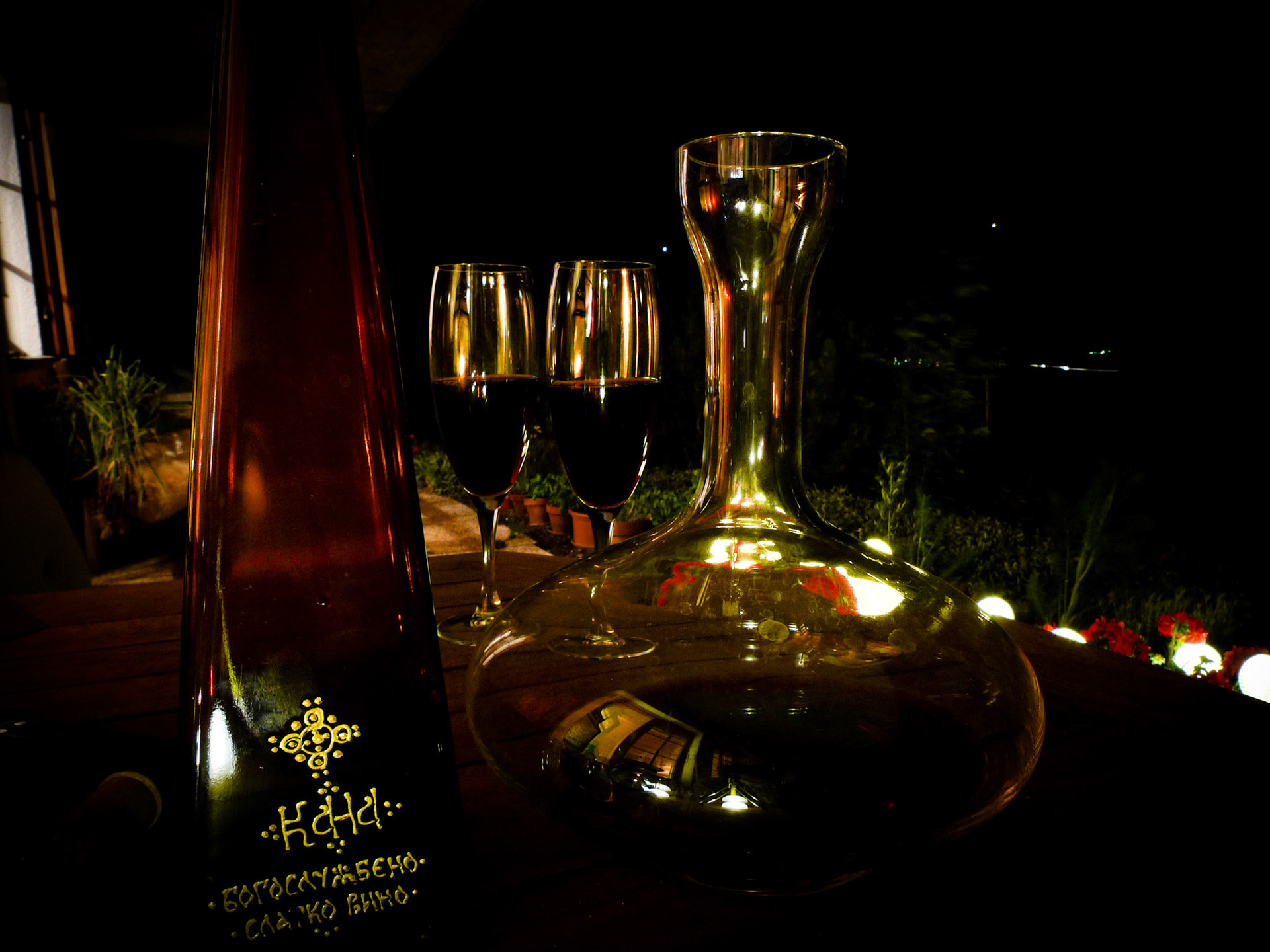 Wine for two on a summer night