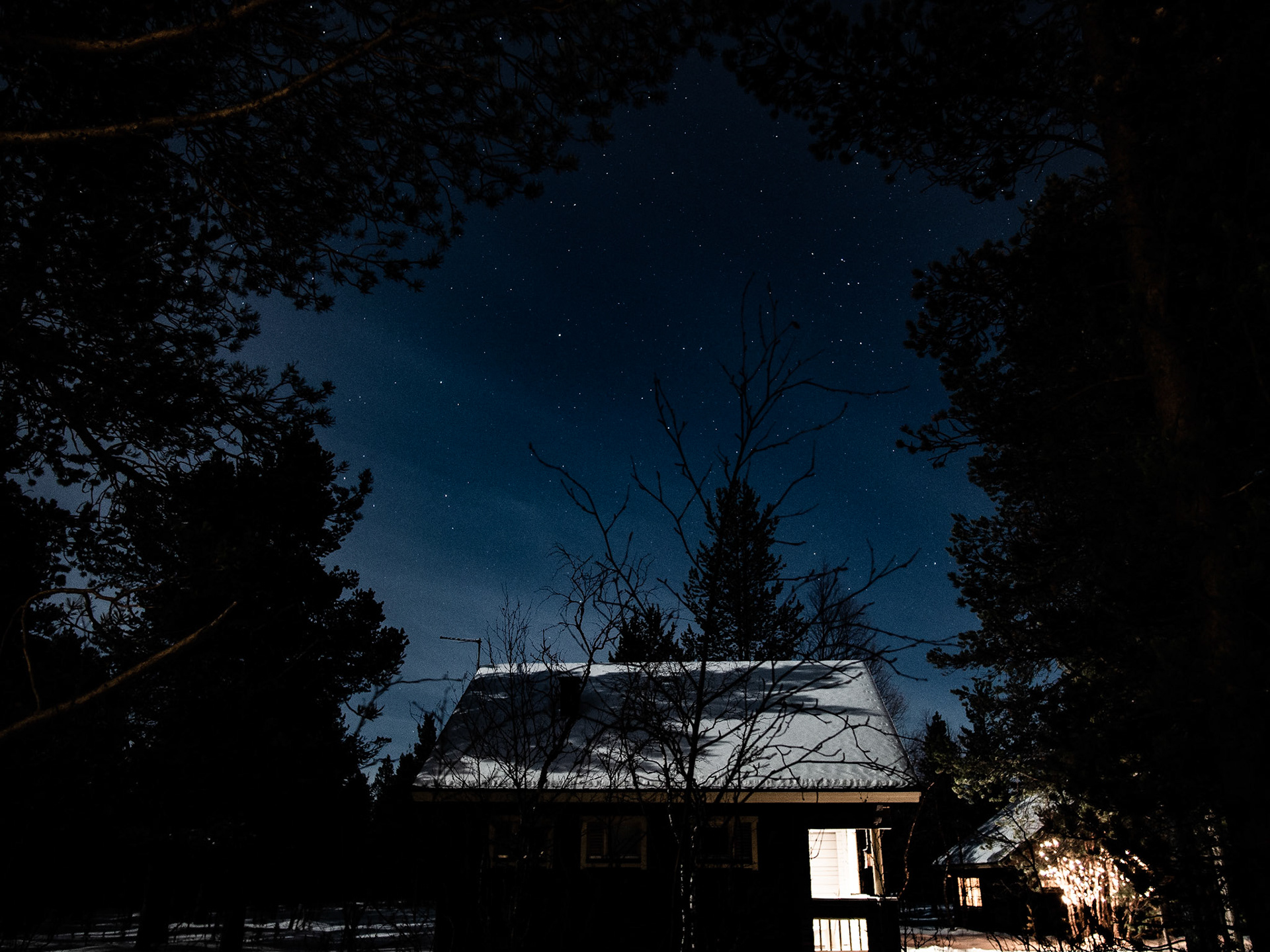 Cabins under the stars