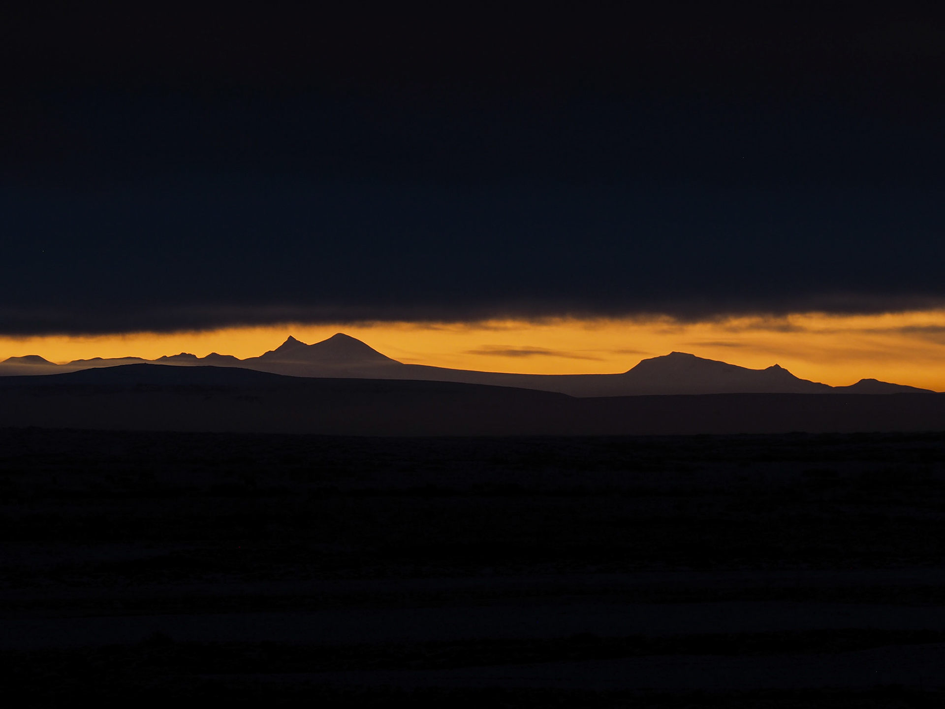 Mountains at dawn, Iceland
