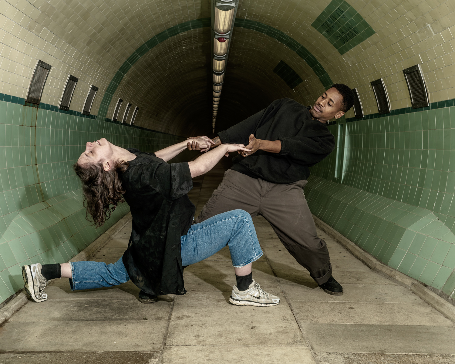 Jenny and Igor, Tyne Pedestrian Tunnel
