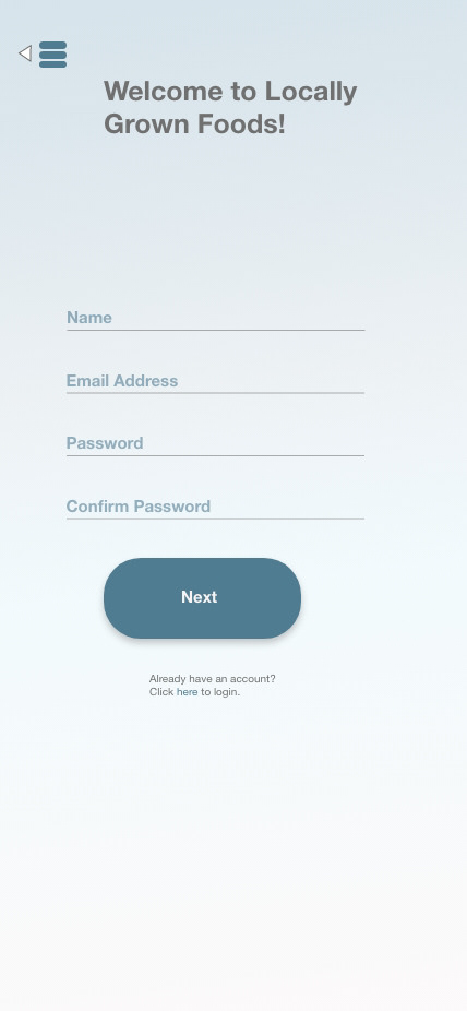 Sign up process