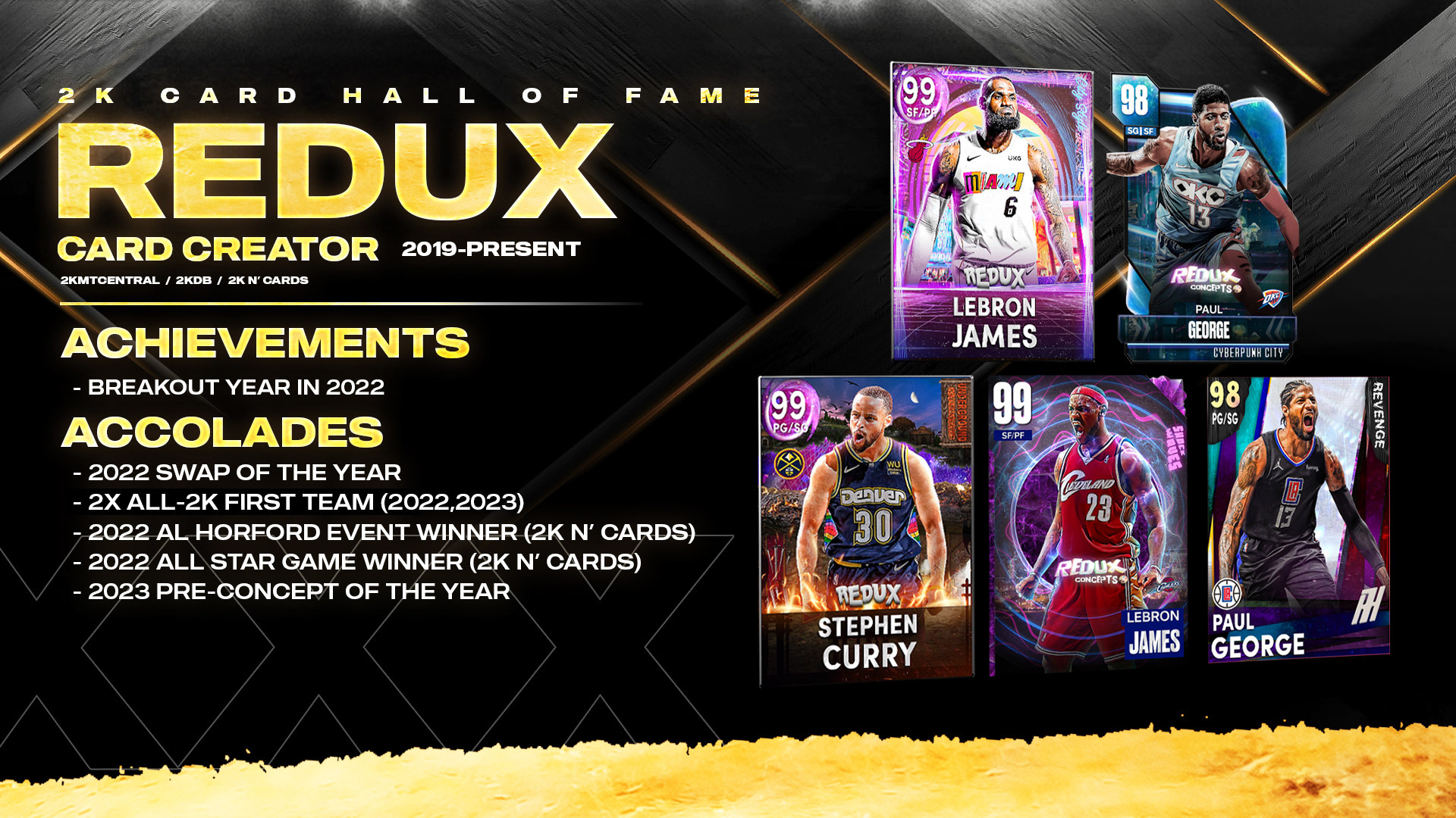 (NOT MADE BY ME) Introduced to 2K Card Hall of Fame in 2K N' Cards Discord
