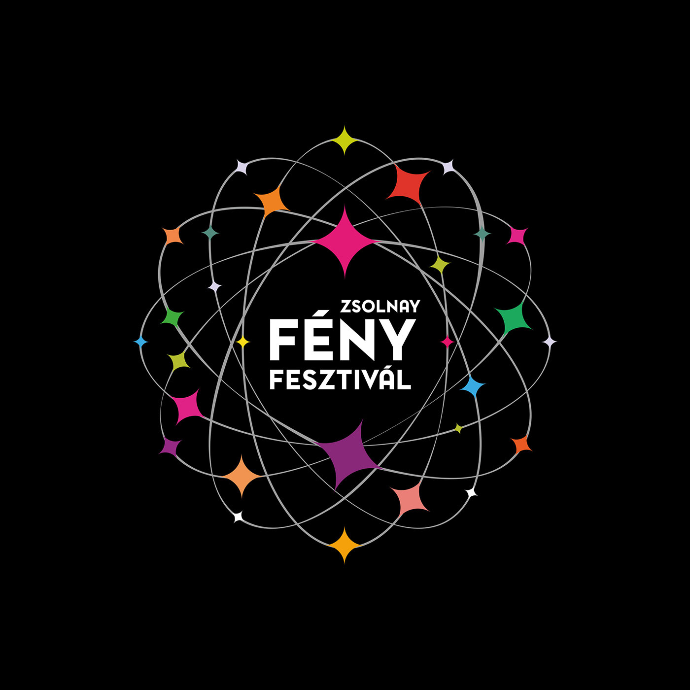 Logo and identity for The Hungarian Light Festival in Pécs