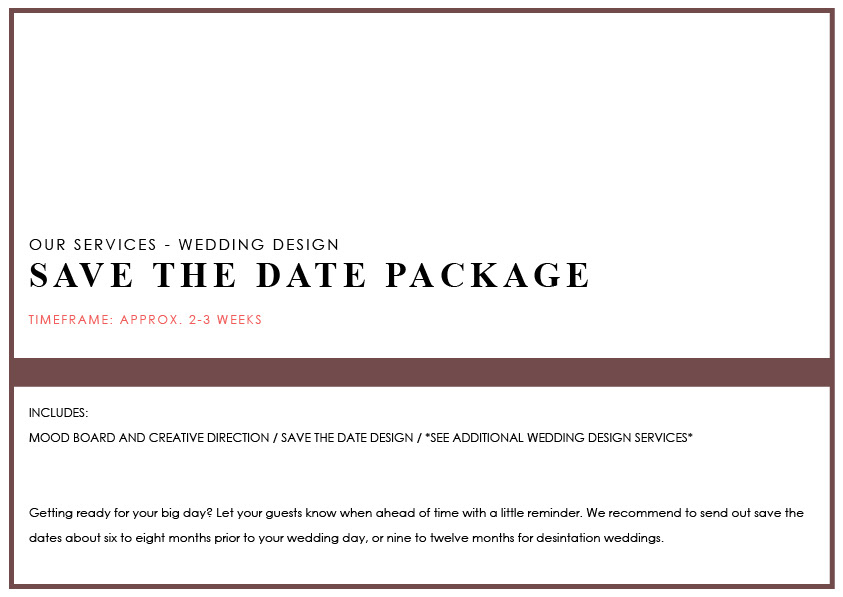 SAVE THE DATE PACKAGE