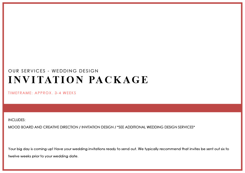 INVITATION PACKAGE