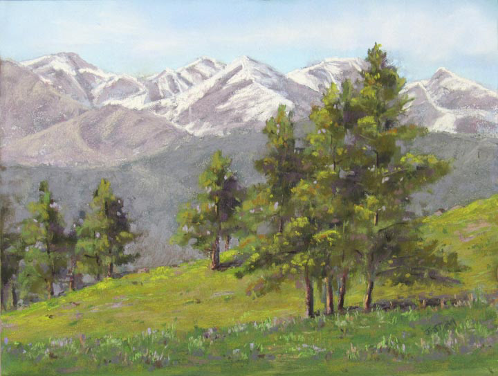 Rocky Mountains in June  9 x 12