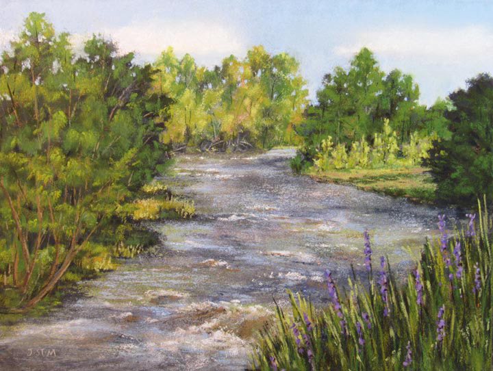 Purple Penstemon, Chama River  9 x 12