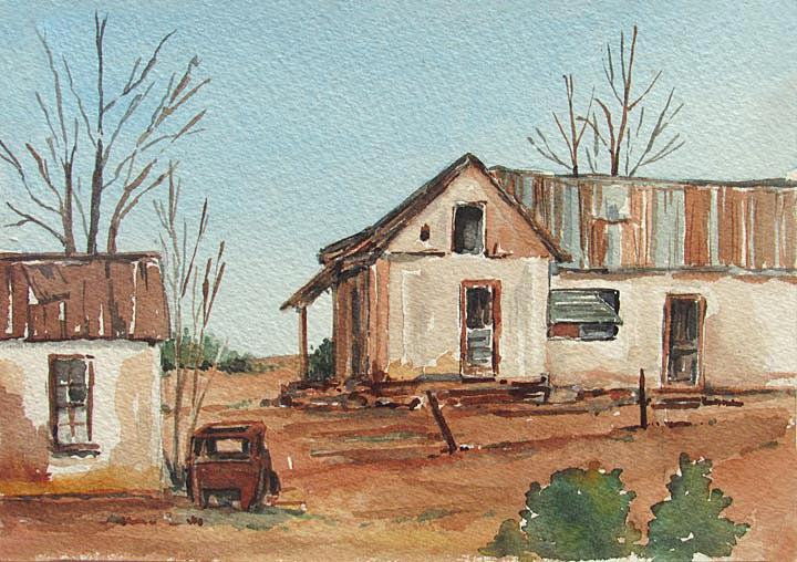 Old Homestead in Northern New Mexico  5.75. x 8.25