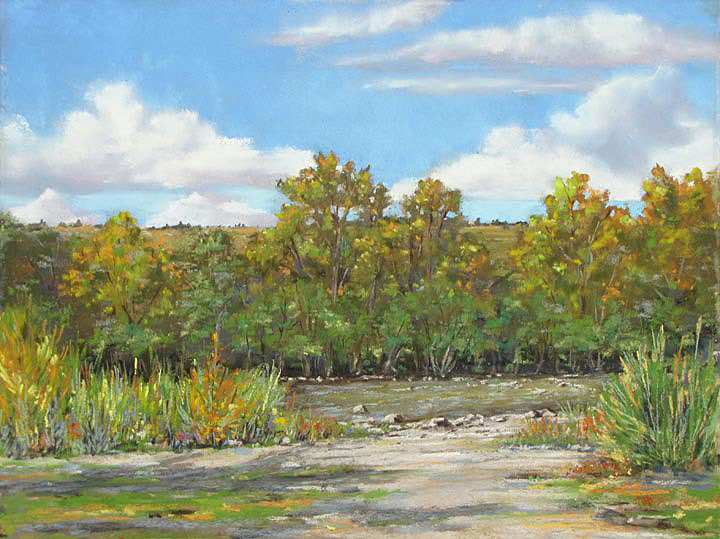 Summer in the Light, Winter in the Shade  9 x 12