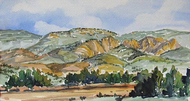 Placitas in Late Fall  4.75 x 9