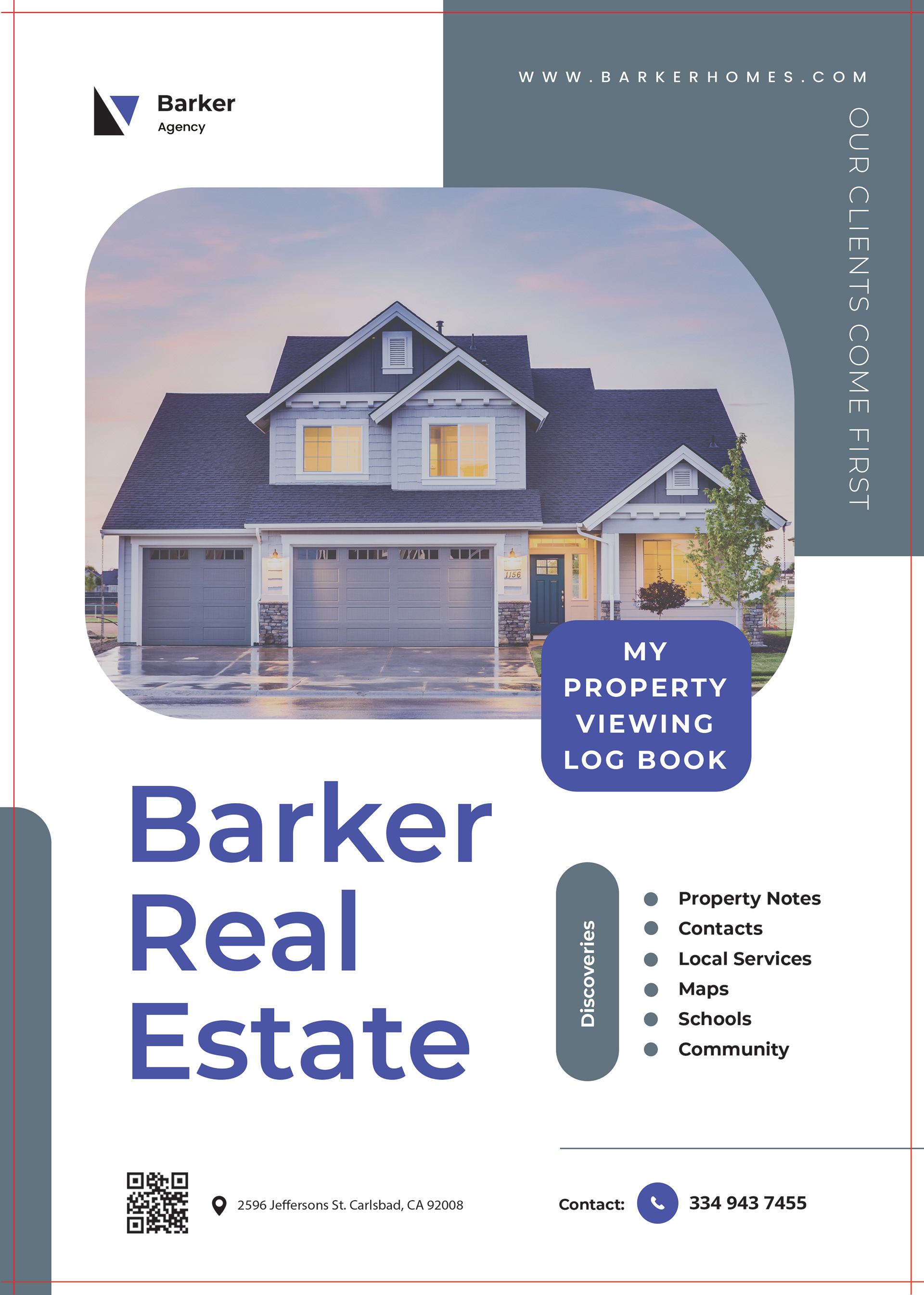 Journal and logbook with branded pages to record notes on properties viewed, community information, contact & calendar pages, maps… Use them to educate and assist clients.