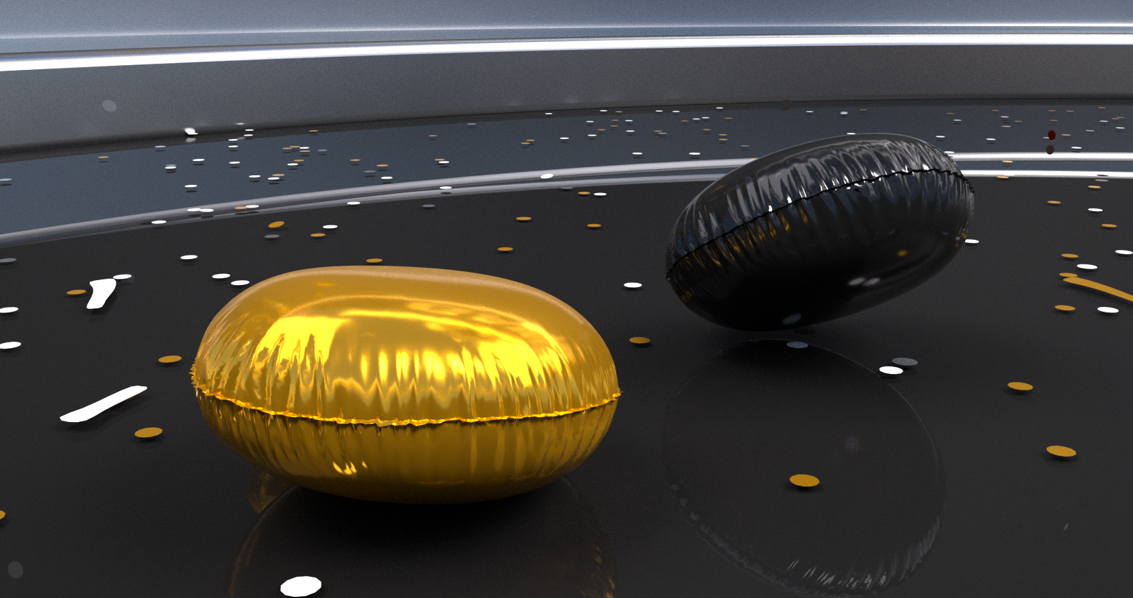 3D New Years Balloons Modeled by Myself