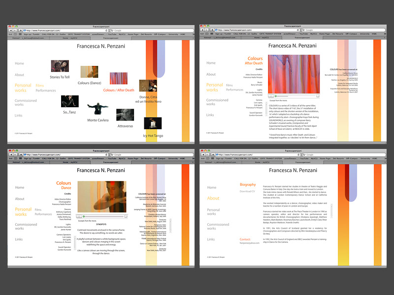 Website pages (UI and UX design)