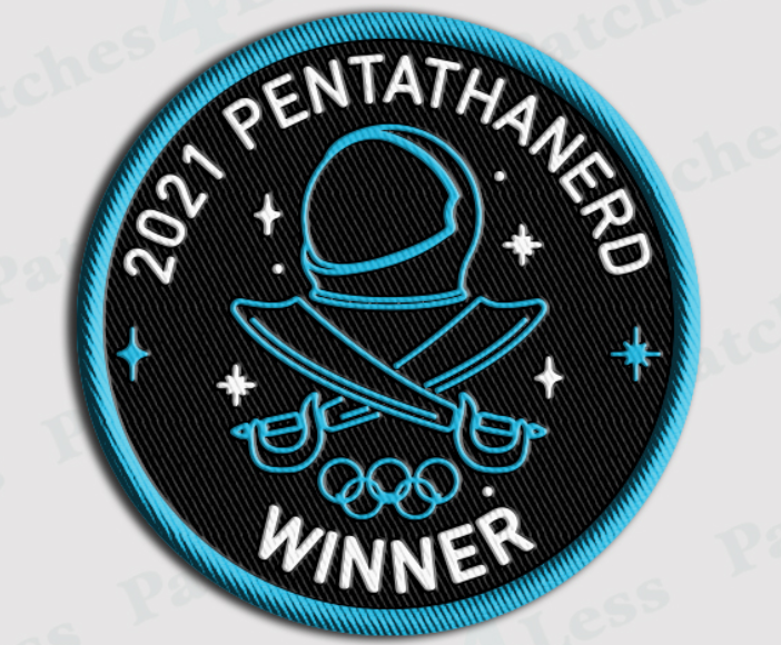 Embroidered patch design for "Pentathanerd"