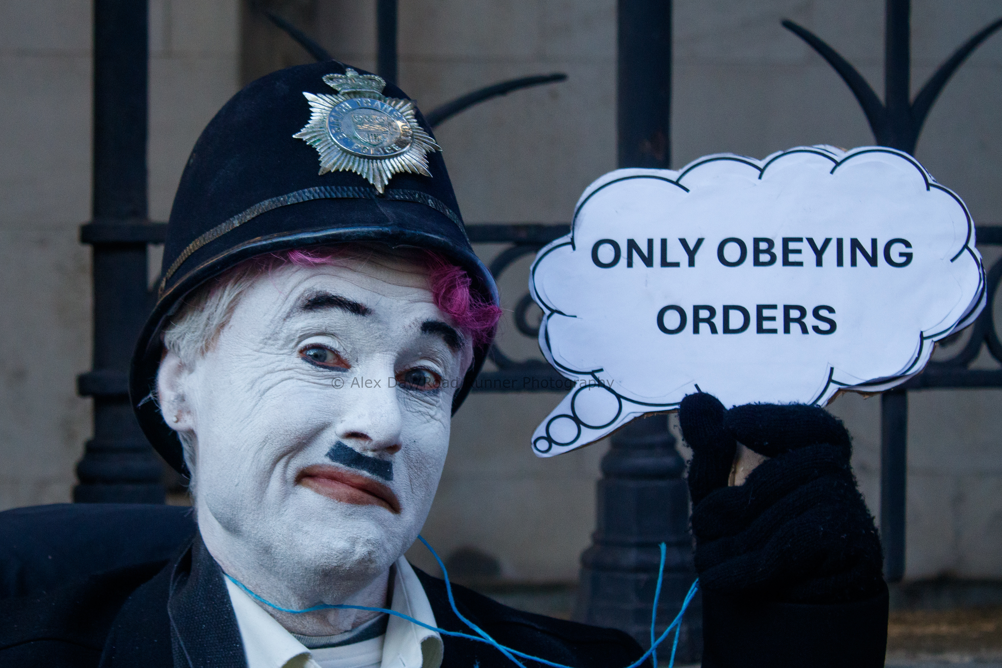 A well-known activist at a Palestine protest